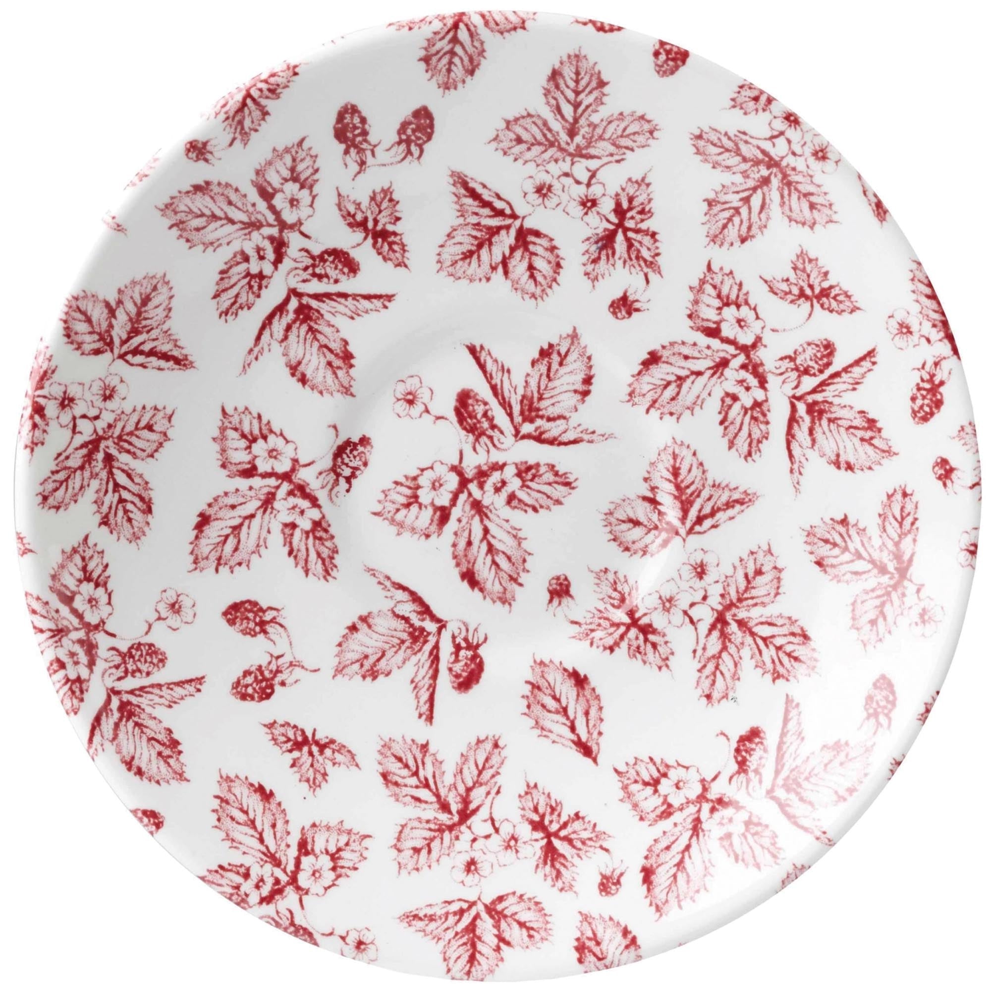 Elegante 14.1cm Porzellantasse von Churchill im modernen Cranberry Bramble Design, ideal für Tee, Kaffee oder Schokolade.