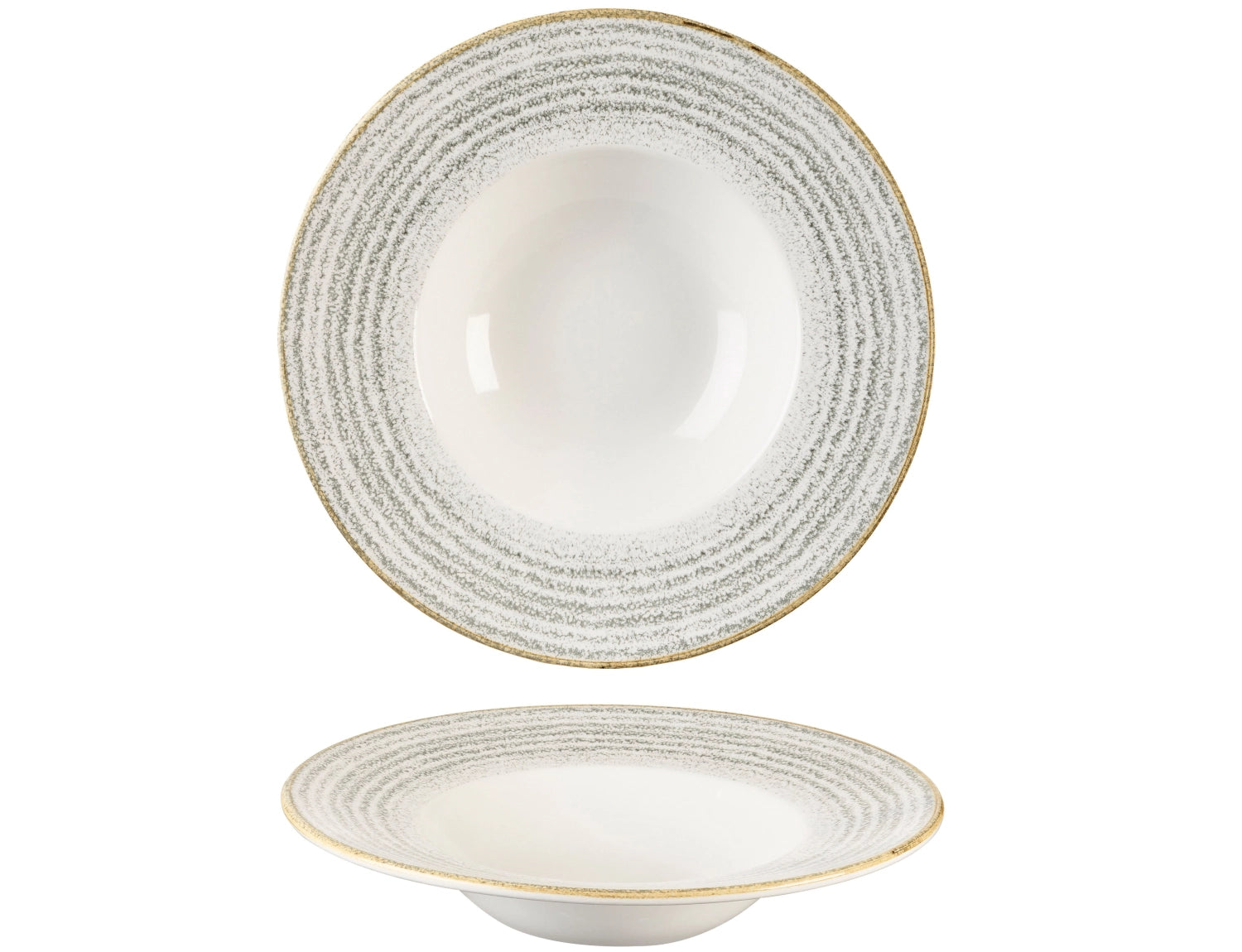 S.PHomespun Stone Grey Deep Plate, 24cm