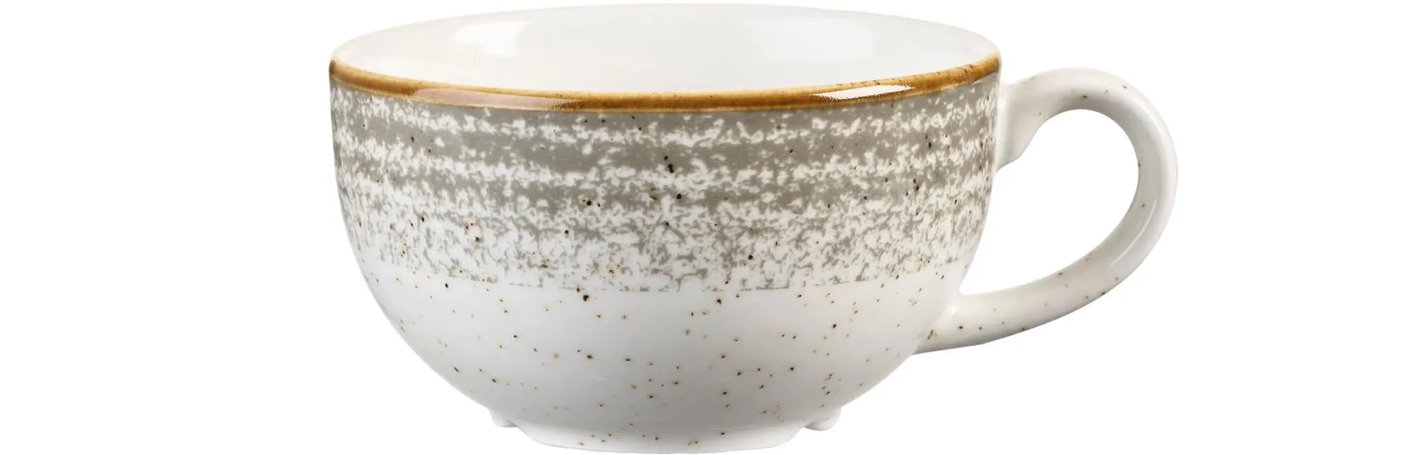 Elegante S.P. Homespun Stone Grey Tasse, 22.7cl, ideal für Kaffee & Tee. Modernes, langlebiges Porzellan, spülmaschinenfest.