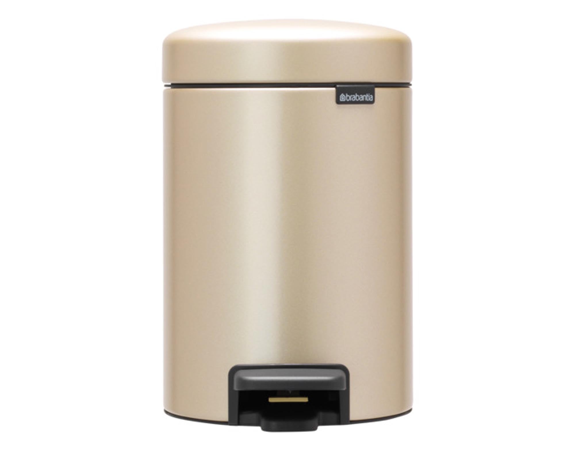 BRABANTIA Treteimer NewIcon champagne 3 l in  präsentiert im Onlineshop von KAQTU Design AG. Mülleimer ist von BRABANTIA