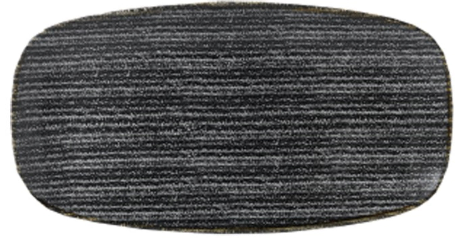 S.P. Homespun Charcoal Black Platte rechteckig 29.8x15.3cm - KAQTU Design