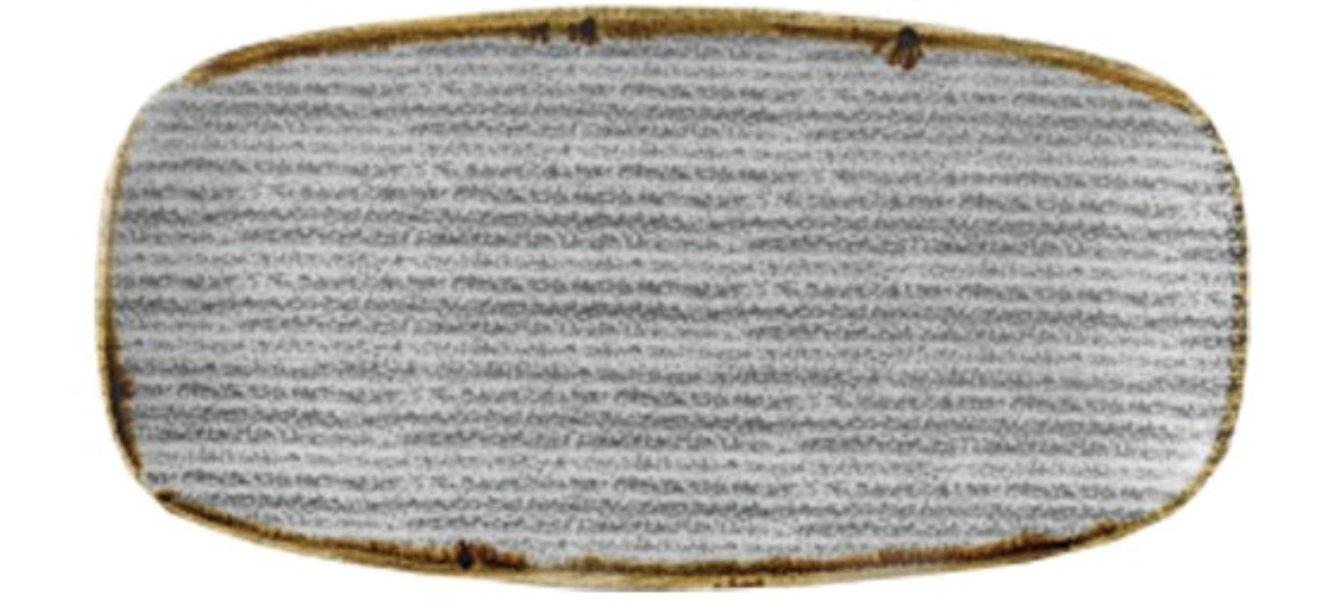 S.PHomespun Stone Grey rectangular plate 35.5 x 18.9 cm