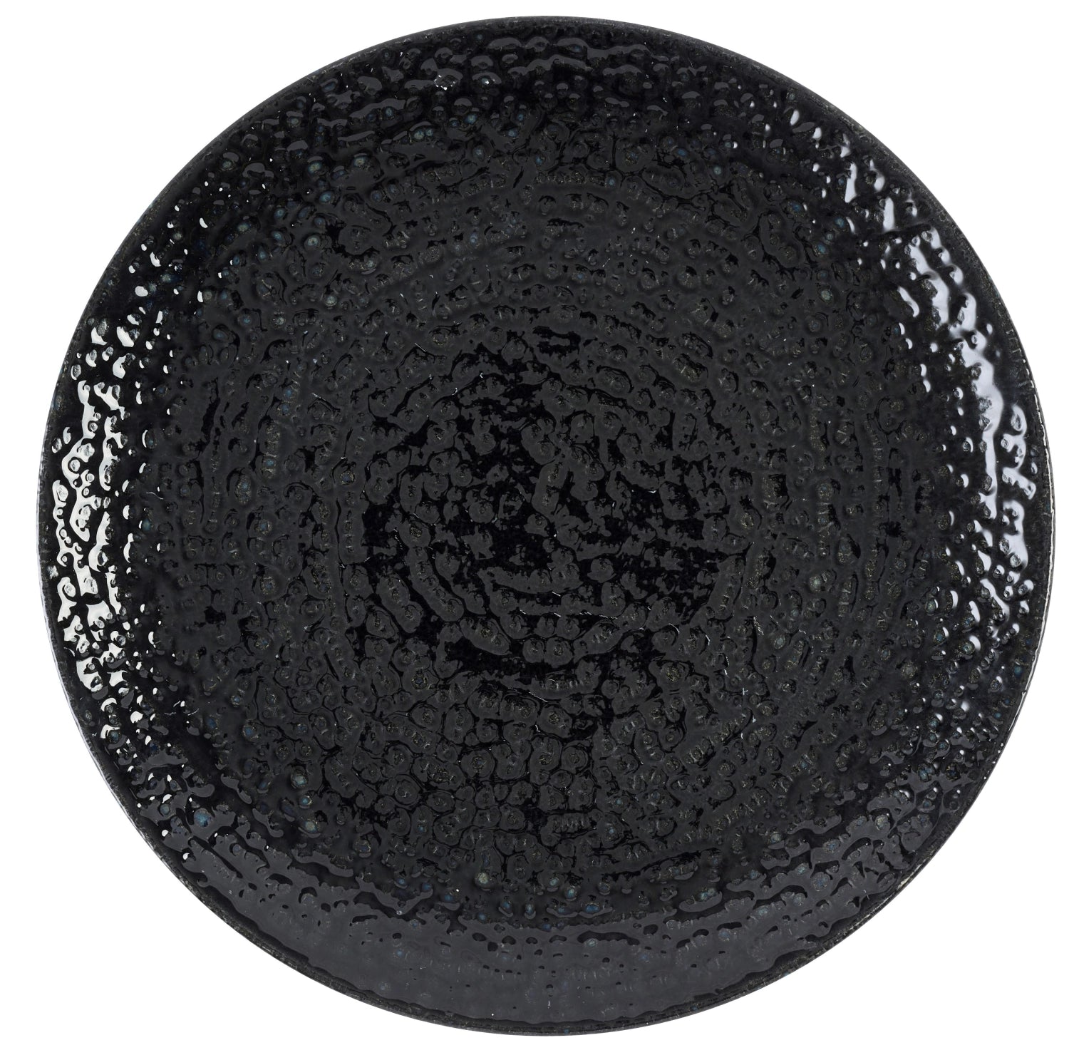 S.PAssiette plate Homespun Chroma Black 28,8 cm