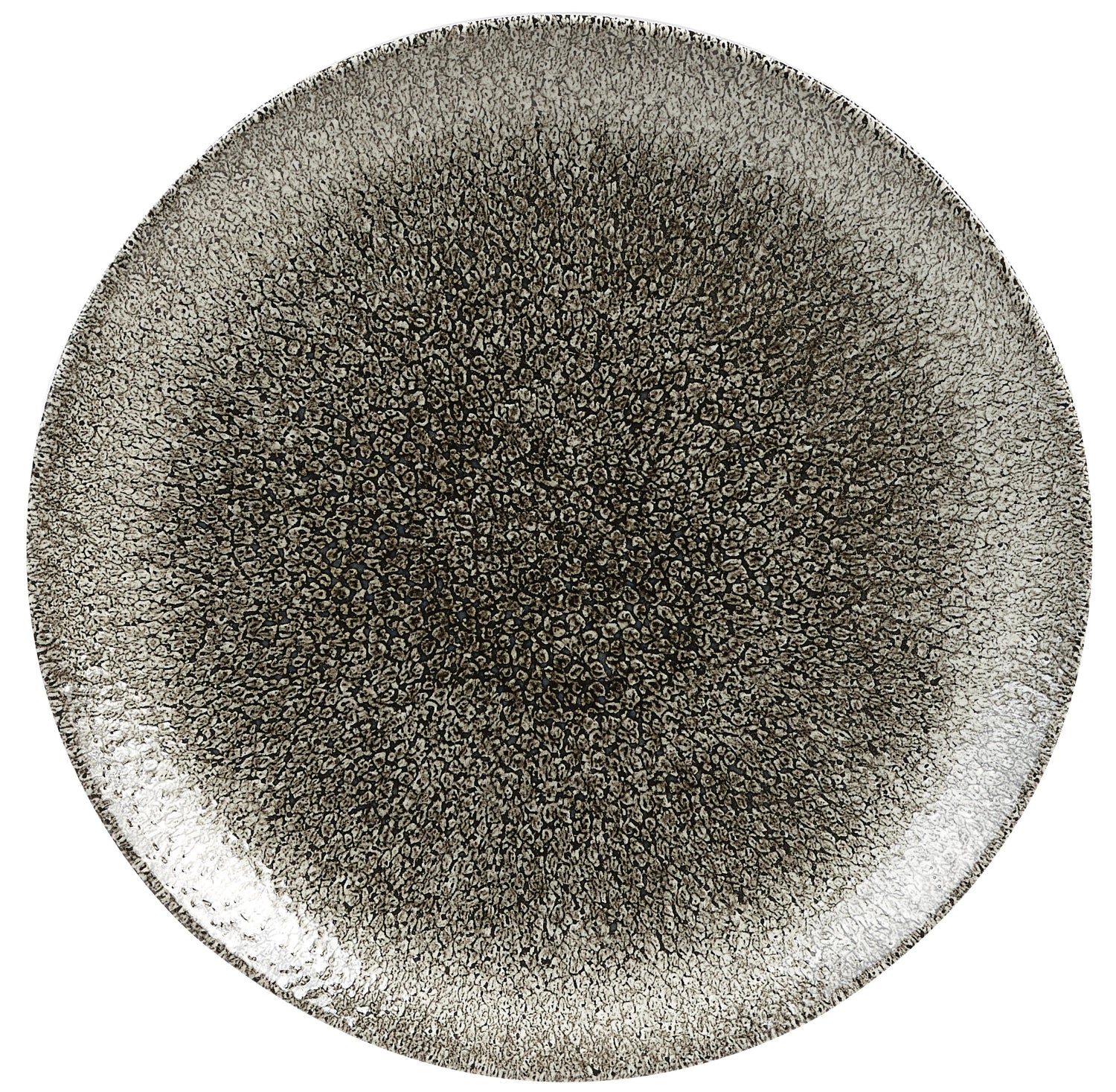 S.PAssiette plate Raku Quartz Noir Coupe 26 cm