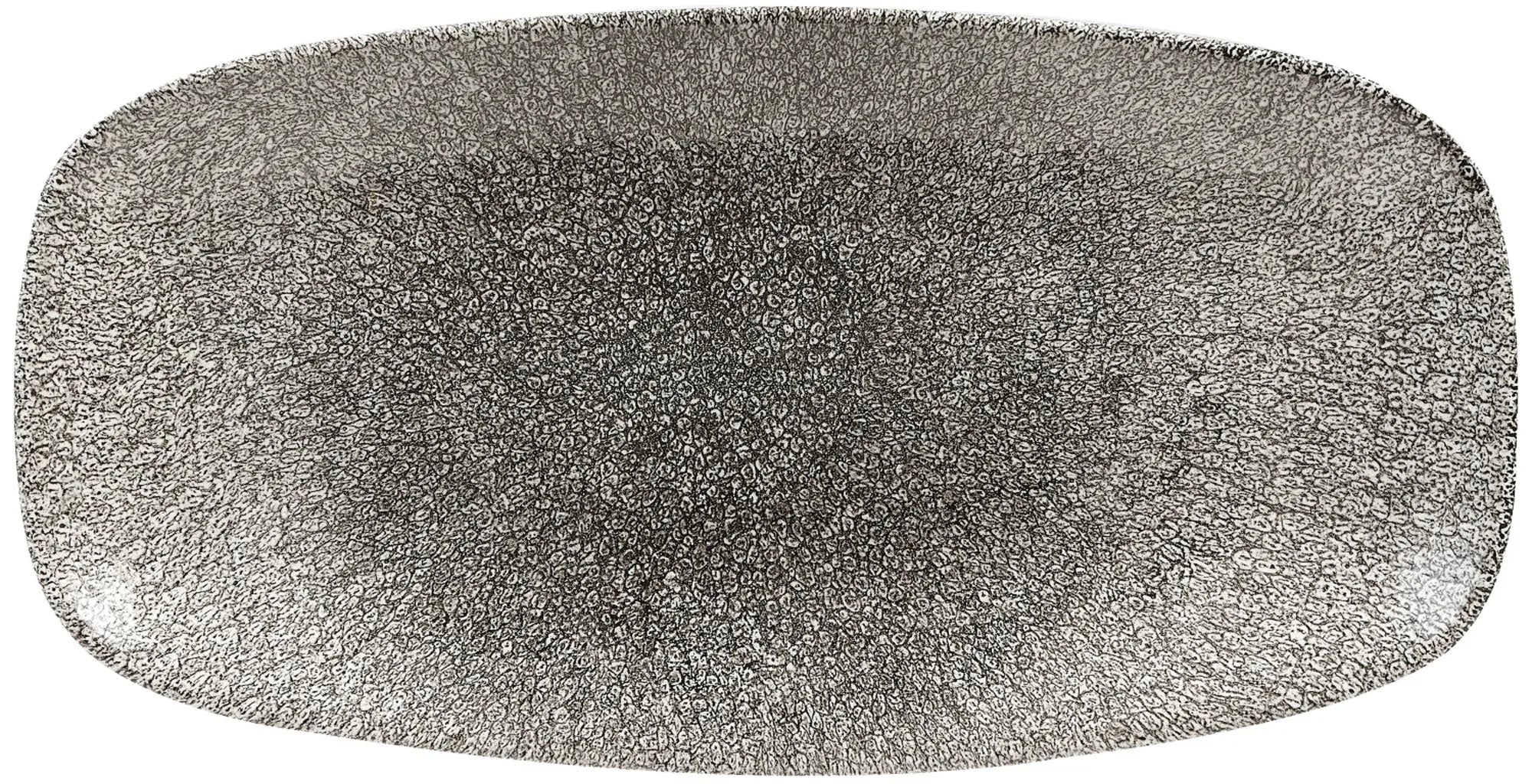 Die S.P. Raku Quartz Black Platte von Churchill: robustes, kratzfestes Porzellan in elegantem Schwarz, ideal für vielseitige Speisenpräsentation.