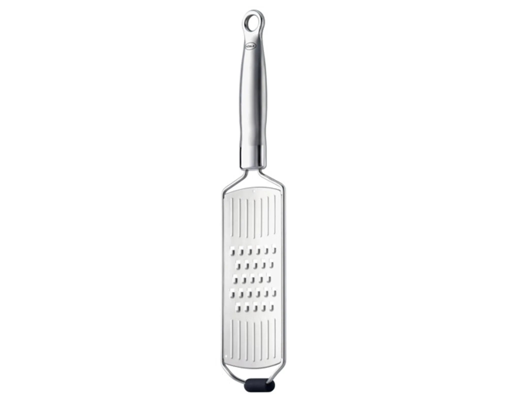 Hochwertige RÖSLE Mittelreibe aus Edelstahl, ideal für Gemüse und Käse. Ergonomisch, langlebig, vielseitig einsetzbar.