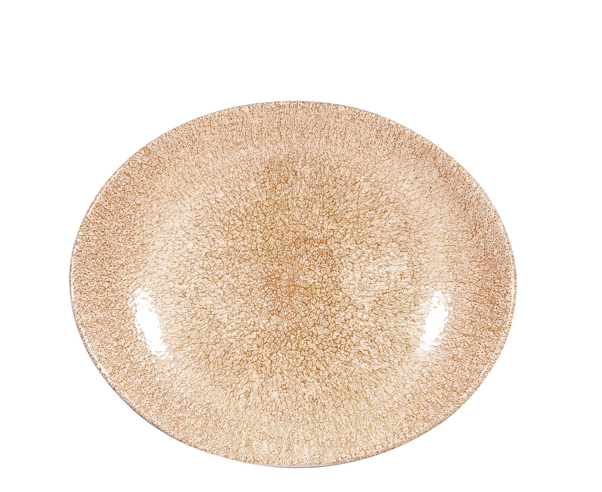 S.PPiatto ovale Raku Granato Arancione 27x22,9cm