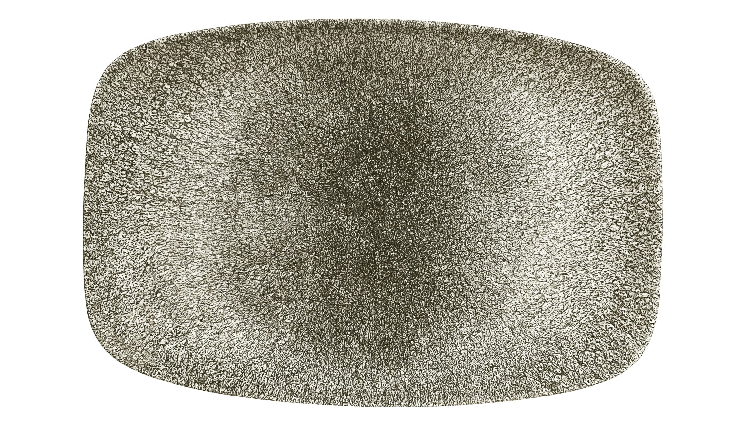 S.PAssiette rectangulaire en quartz Raku noir 30x19,9cm