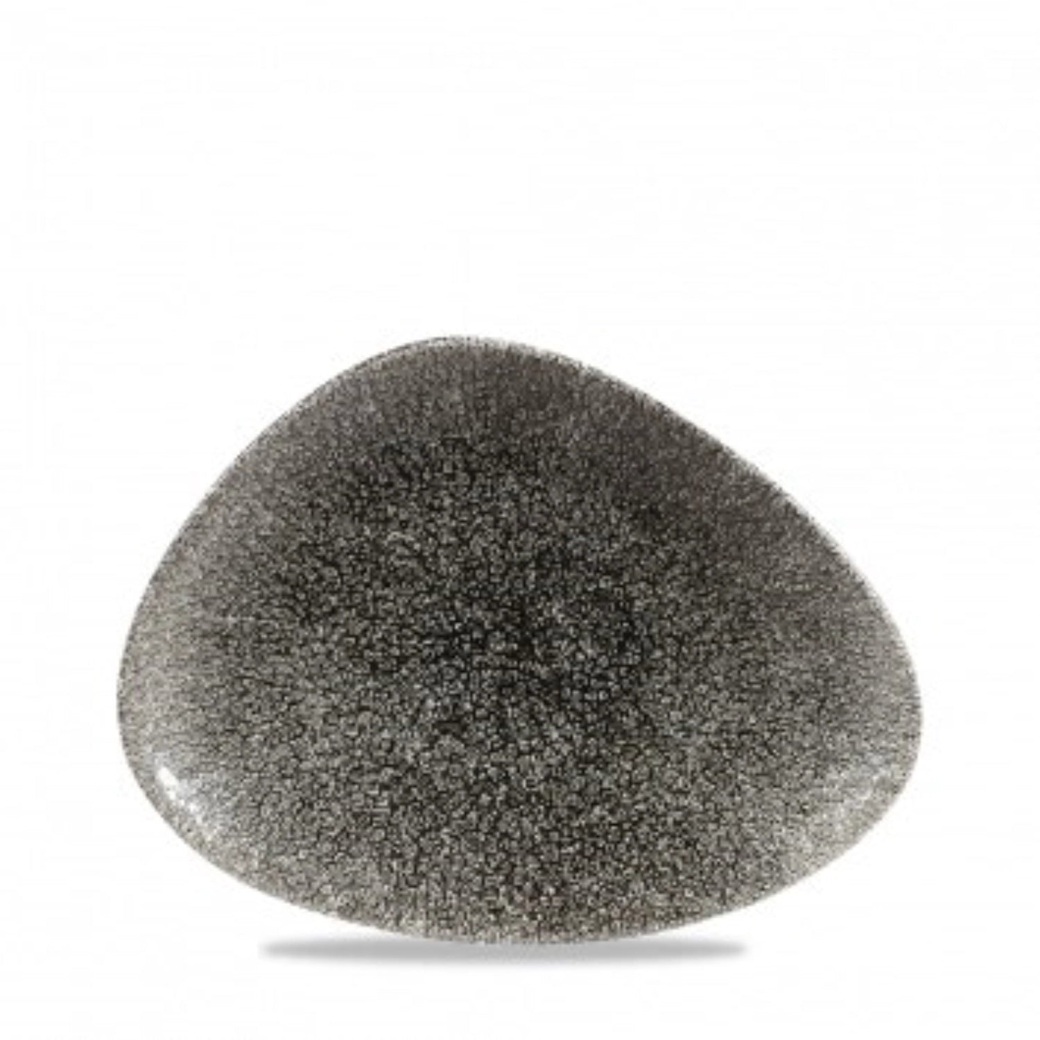 S.P. Raku Quartz Black Triangel Platte flach 20x15cm