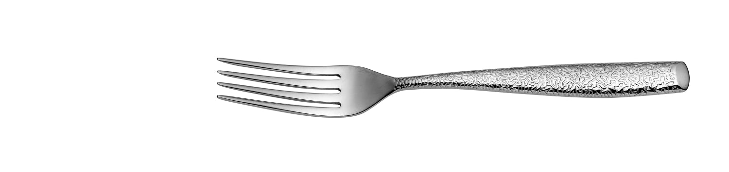 Raku Dessertgabel 3.5mm 18.2cm in Silber präsentiert im Onlineshop von KAQTU Design AG. Besteck ist von Costa Nova