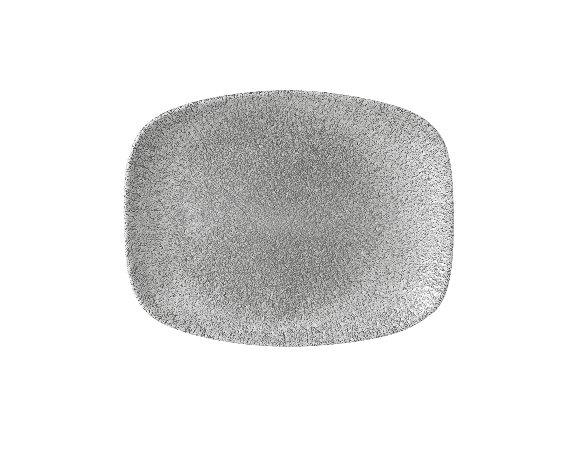Elegante, langlebige Porzellanplatte in Raku-Optik, ideal für stilvolle Präsentationen von Vorspeisen bis Desserts.