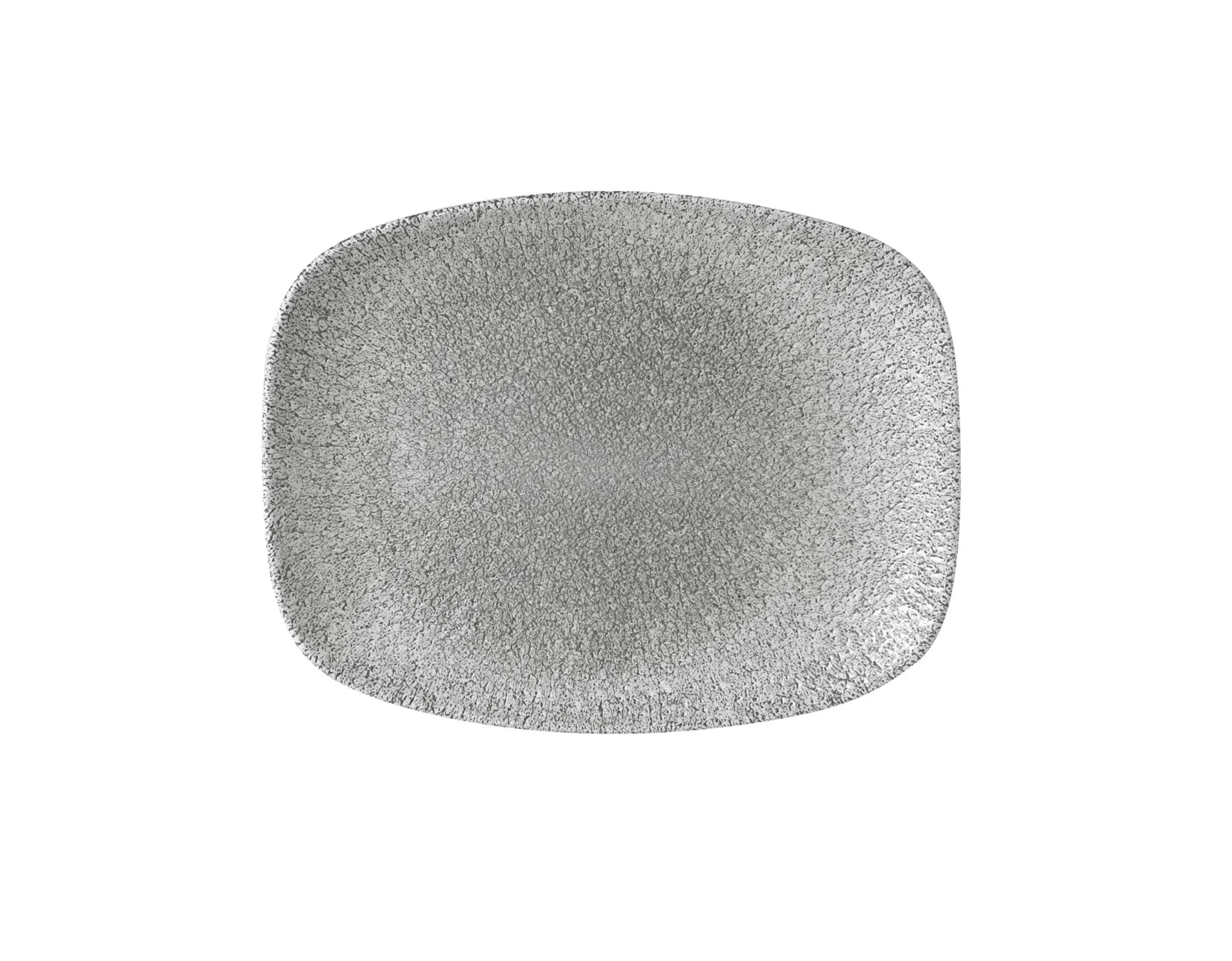 Elegante, langlebige Porzellanplatte in Raku-Optik, ideal für stilvolle Präsentationen von Vorspeisen bis Desserts.