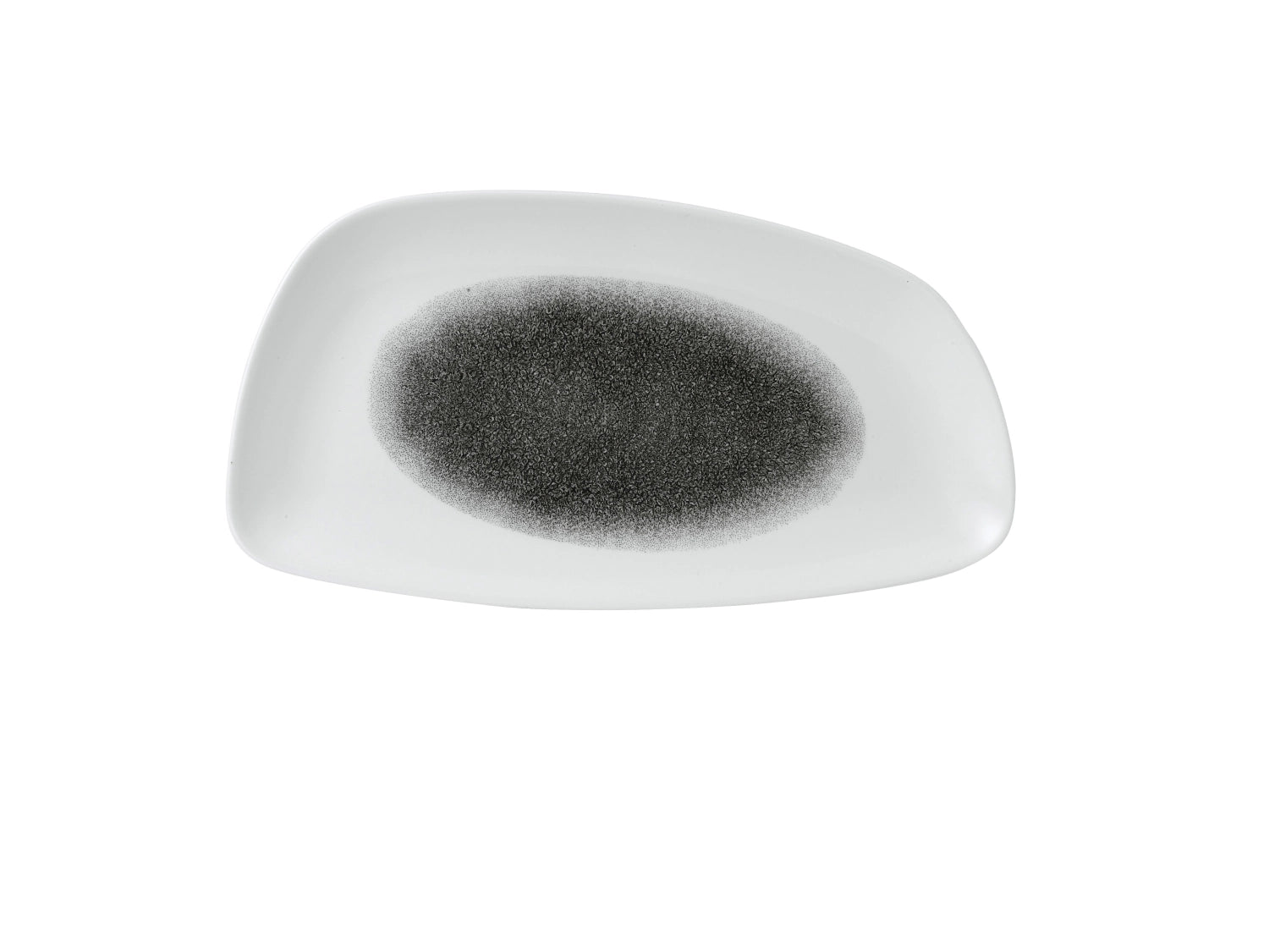 S.P. Raku Quartz Black Geo Teller 35x18.5cm