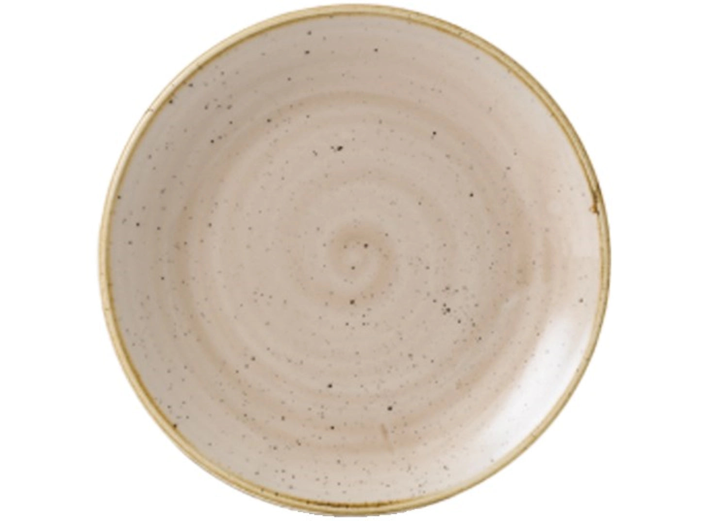 Stonecast Nutmeg beige coupe plate flat 21.7cm