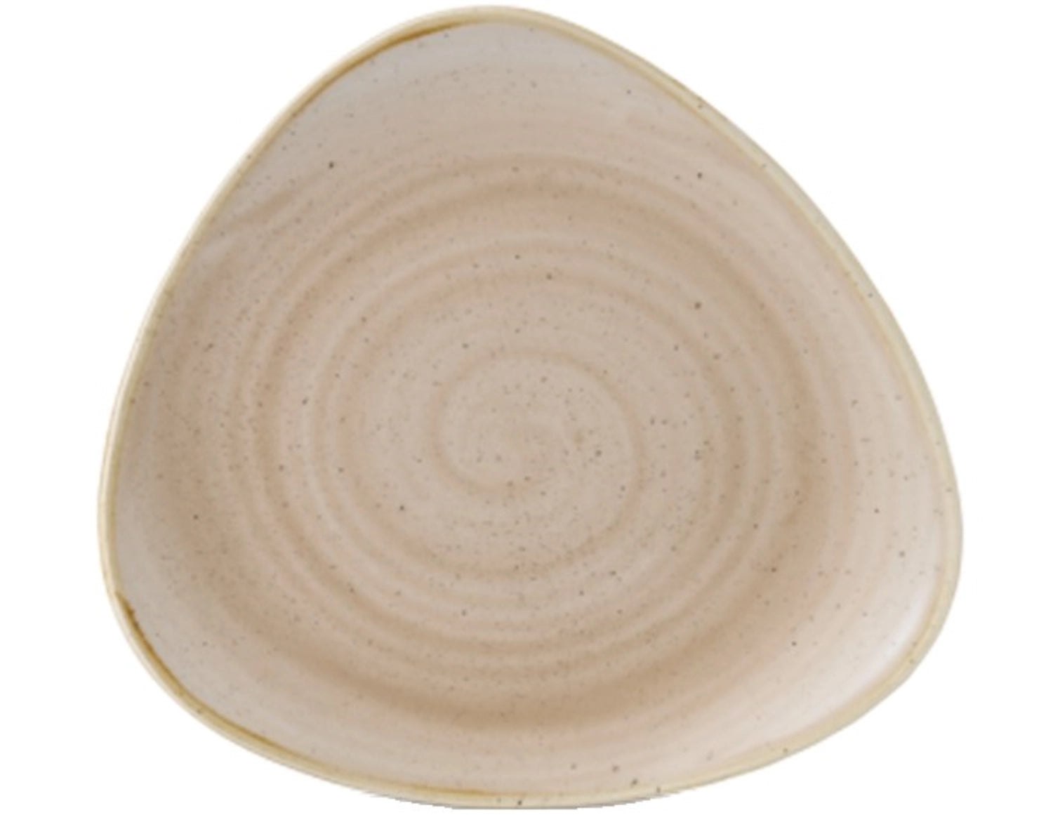 Stonecast Nutmeg Beige Triangel Teller flach 31.1cm - KAQTU Design
