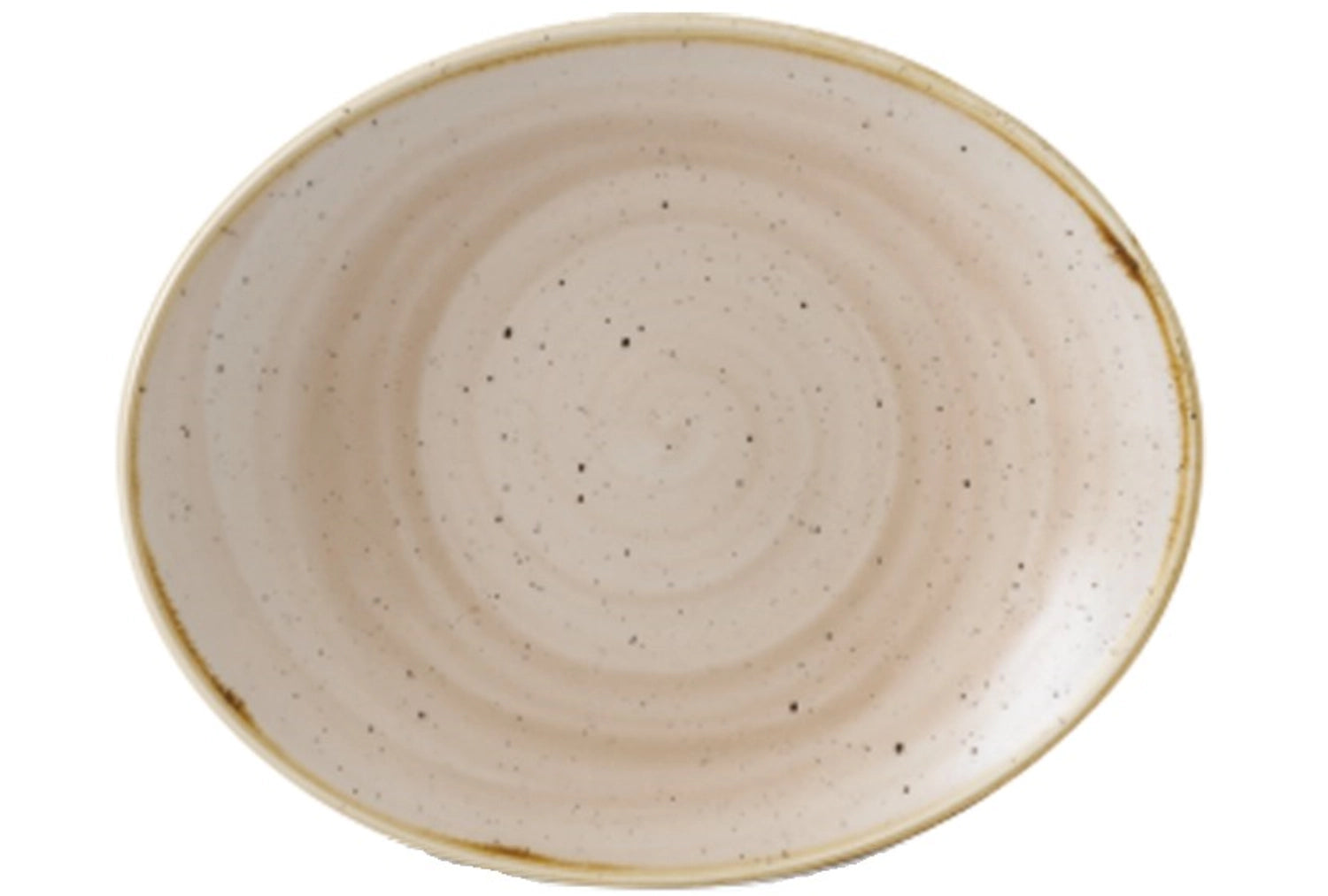 Stonecast Nutmeg Beige Platte oval 19x16cm