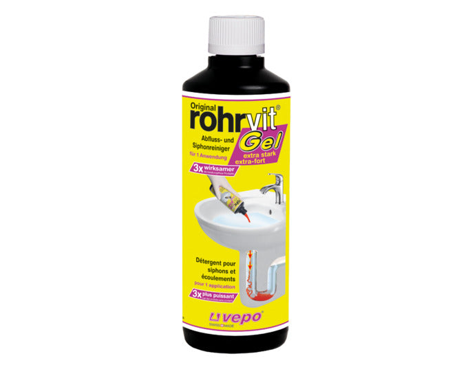 VEPO Abflussreiniger Gel extrastark rohrvit 415 ml in  präsentiert im Onlineshop von KAQTU Design AG. Reinigungsmittel ist von VEPO