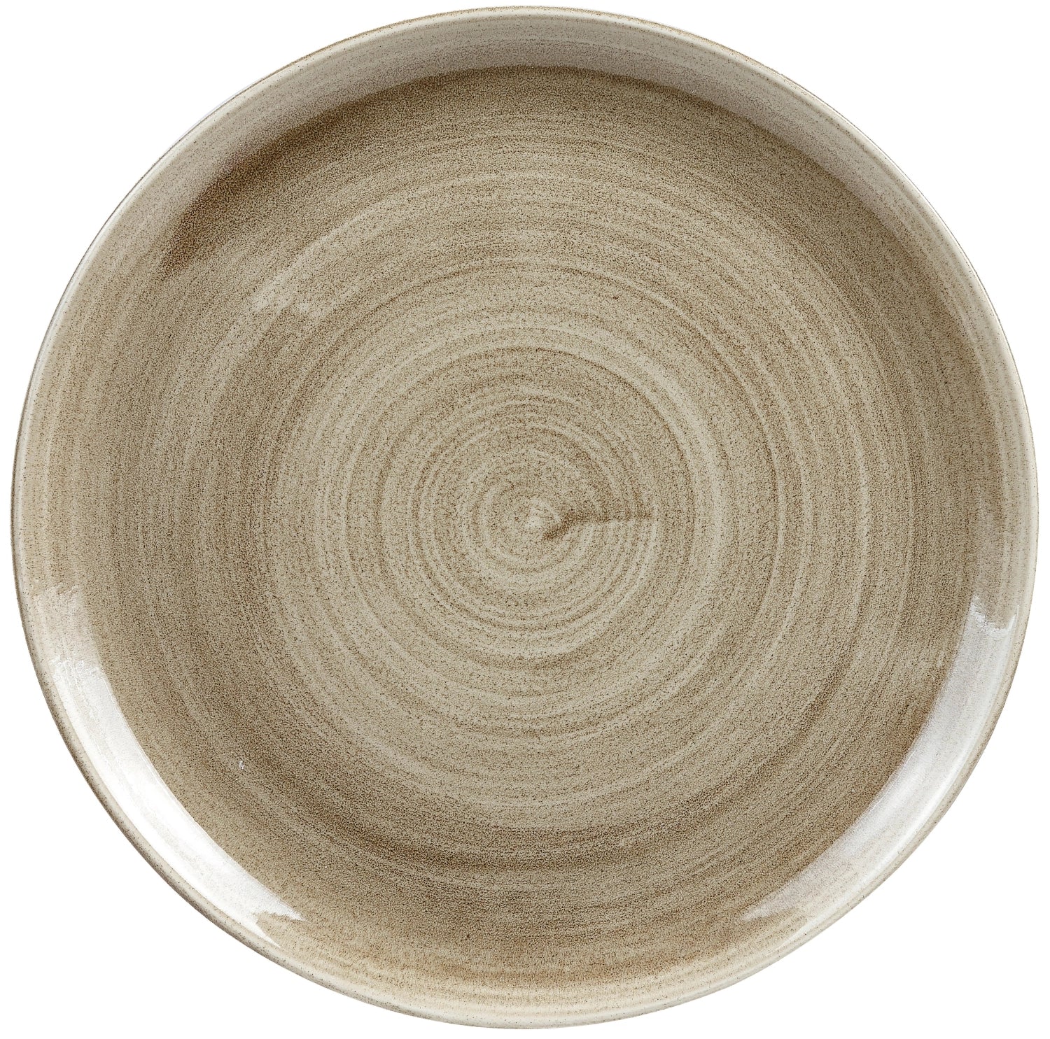 Stonecast patine antique taupe coupé plaque plate 32.4 cm