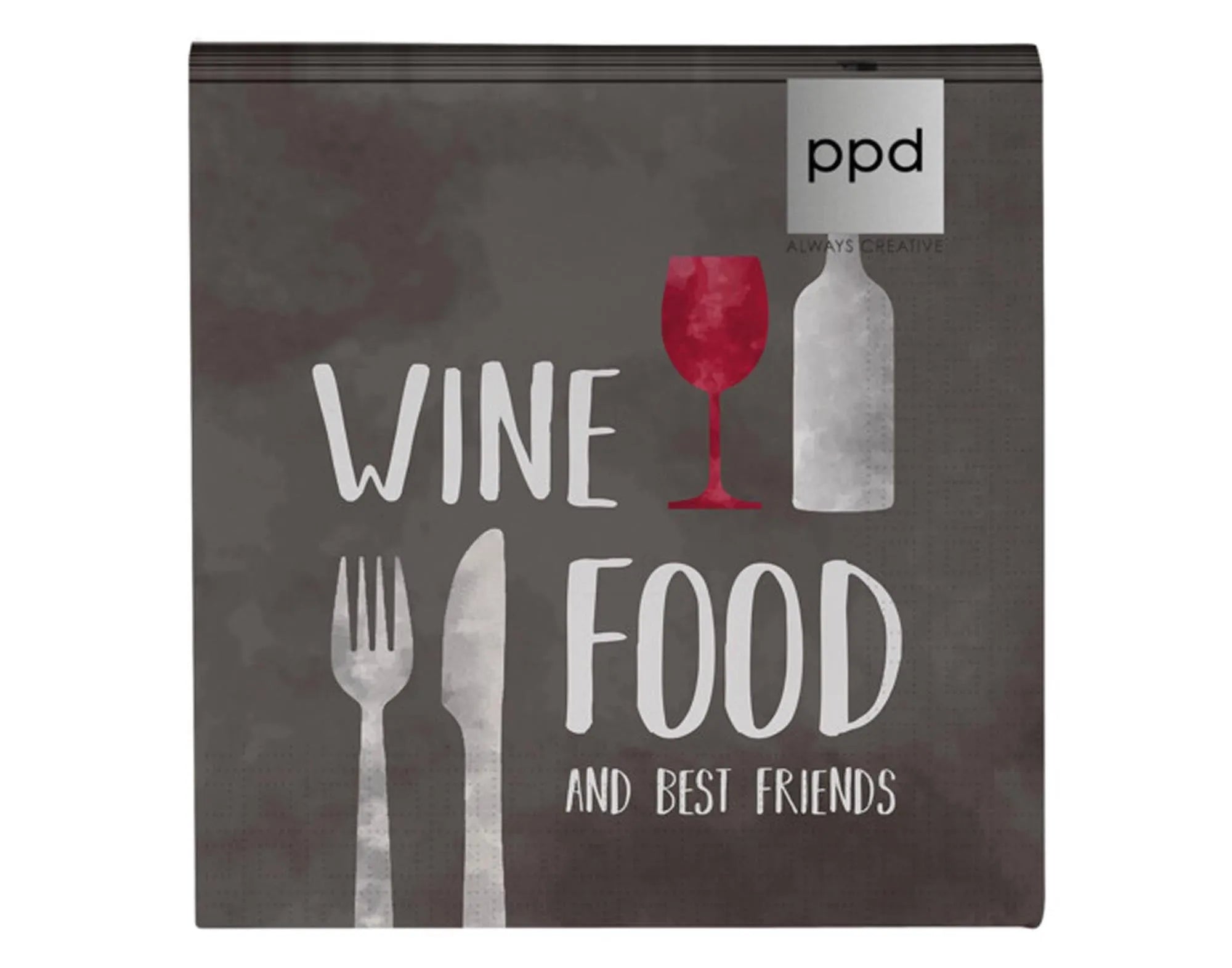Elegante 33x33 cm Servietten von PPD, ideal für Weinliebhaber. Hochwertig, saugfähig, biologisch abbaubar. Perfekt für stilvolle Anlässe.