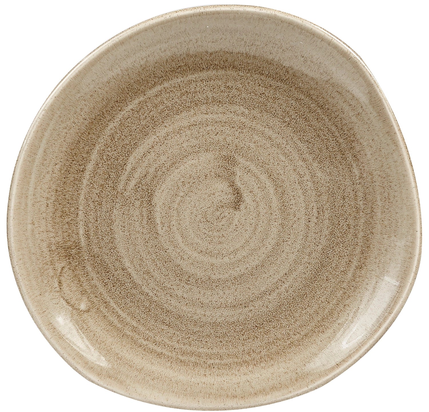 Stonecast patine antique taupe plaque organique plate 18,6 cm