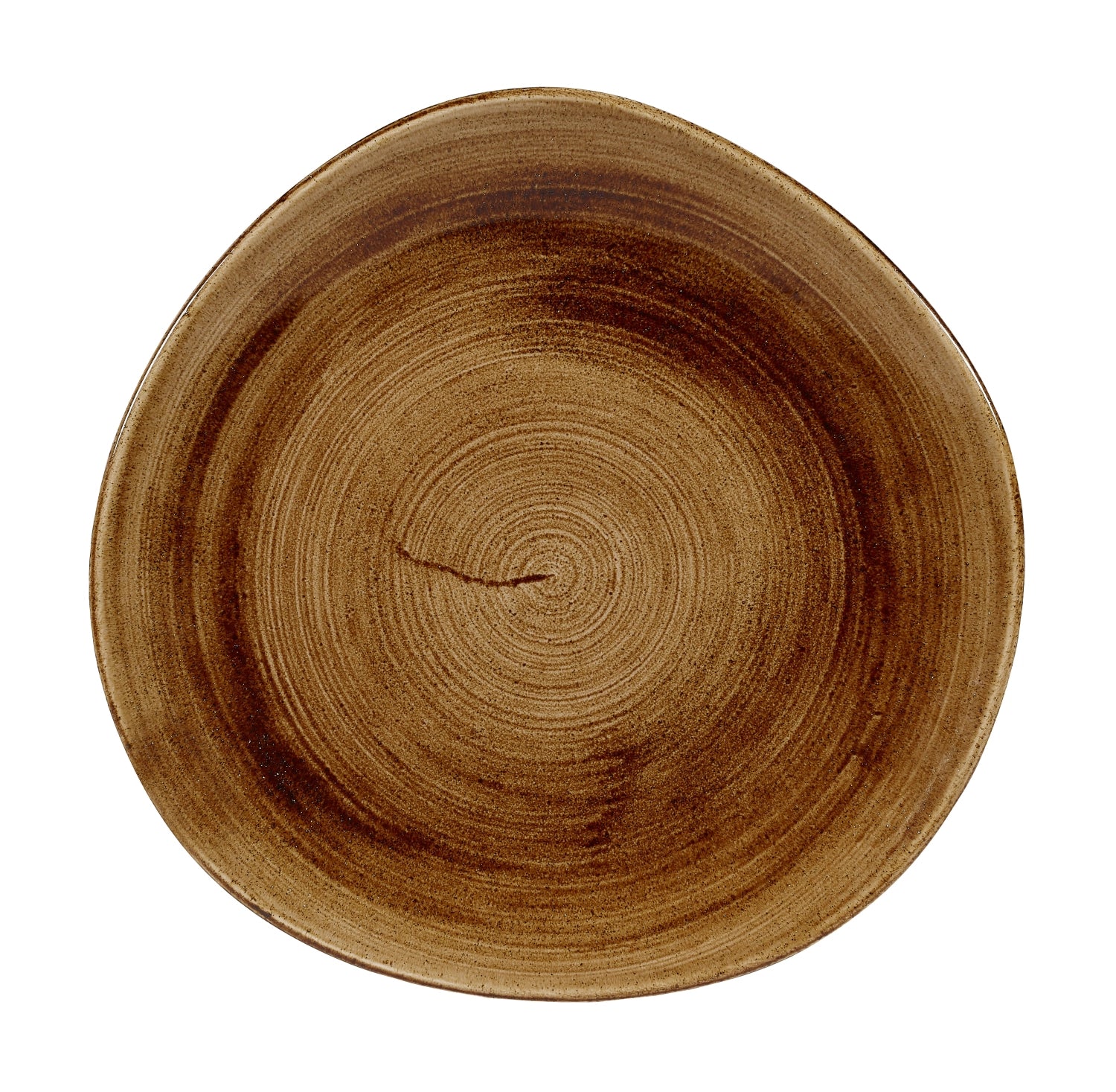 Stonecast Patina Vintage Copper Organic Plate flat 28.6cm