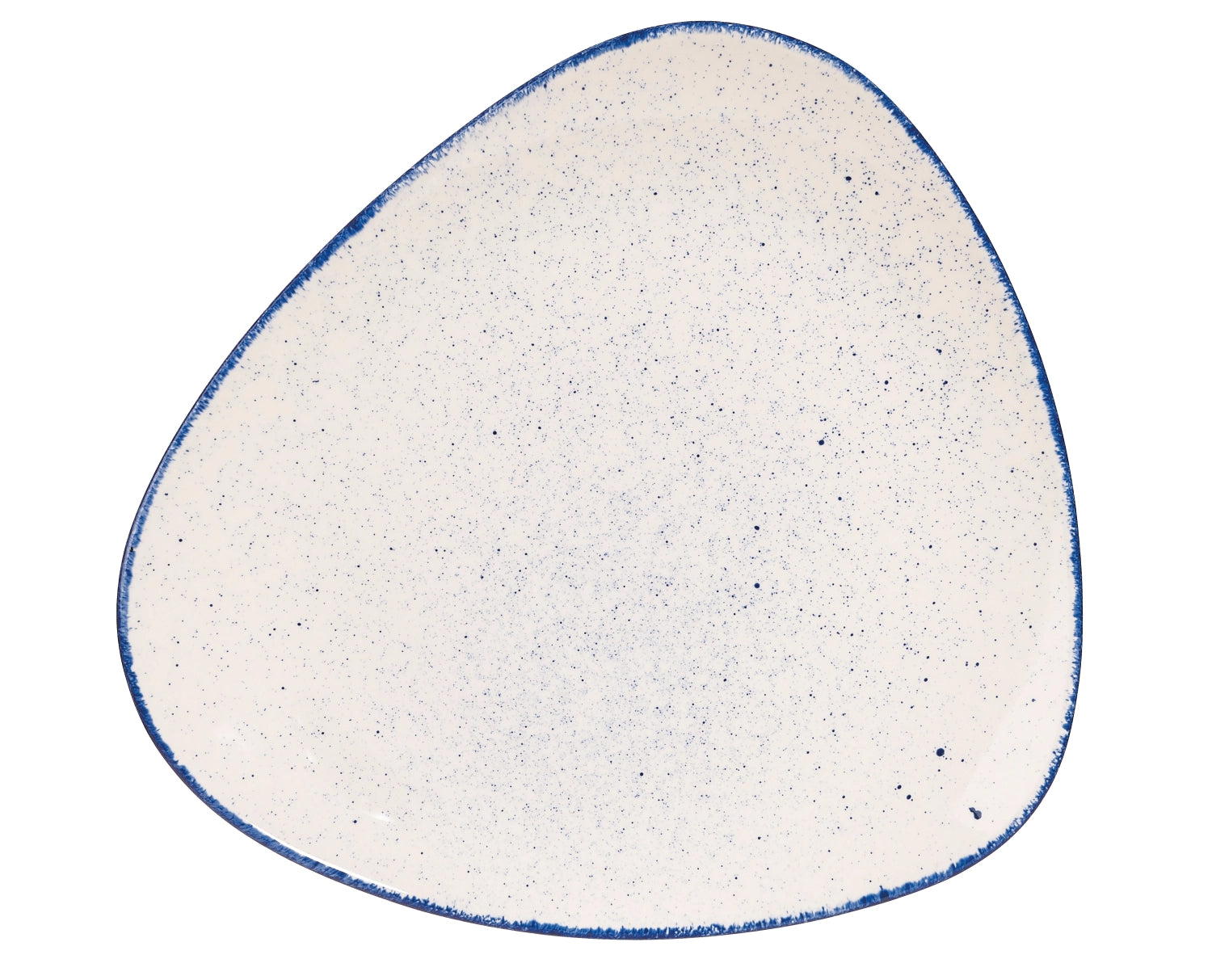 Stonecast Hints Indigo Blue Triangel Teller flach 31.1cm - KAQTU Design