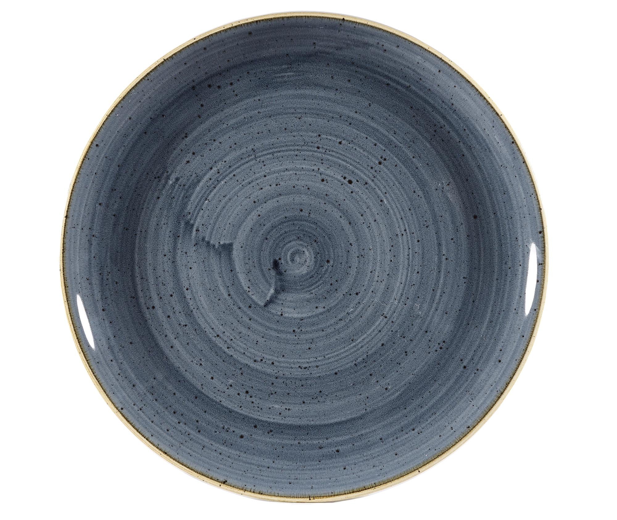 Eleganter, handbemalter Stonecast Blueberry Teller (28,8 cm) aus langlebigem Porzellan, ideal für stilvolle Präsentationen.