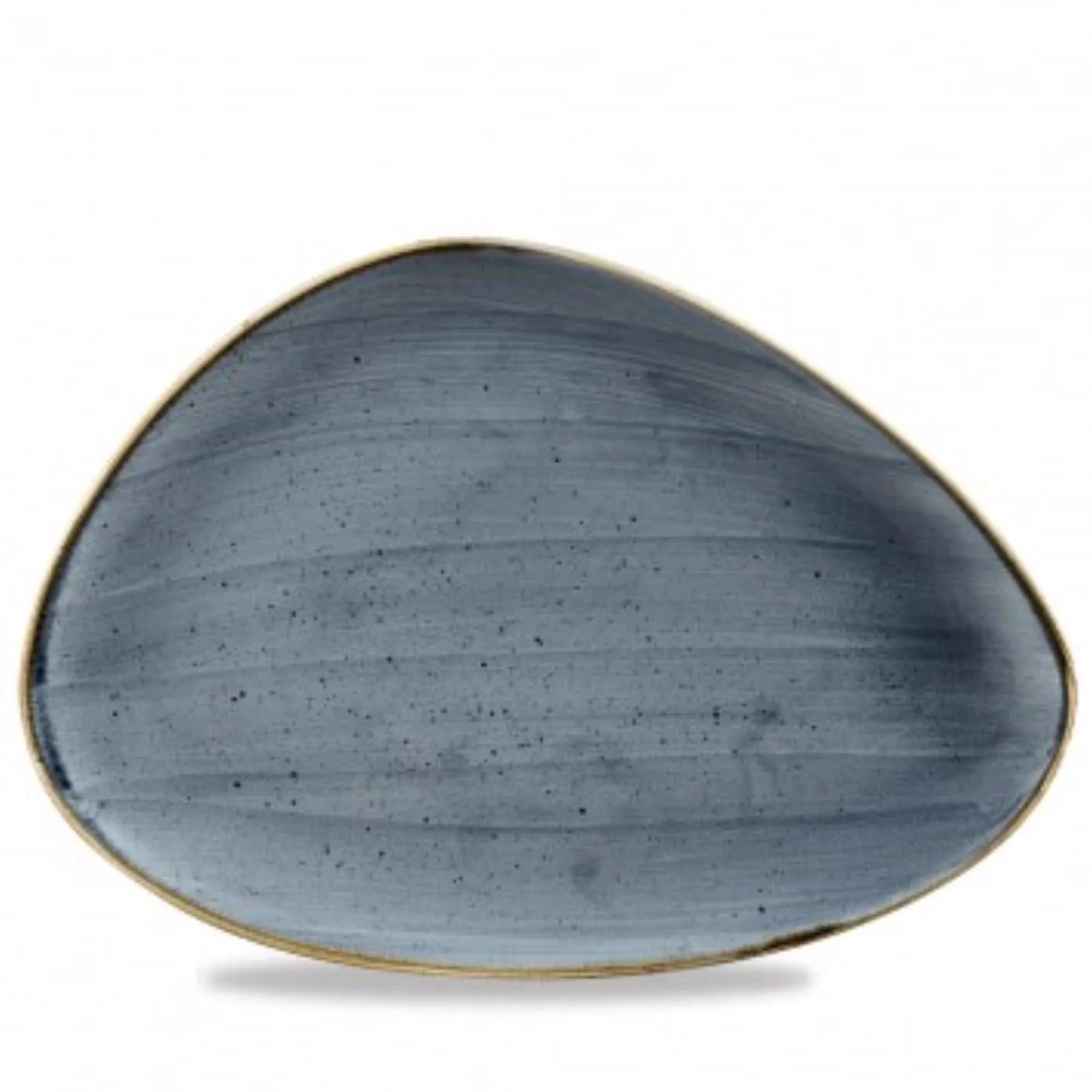 Die Stonecast Blueberry Triangel Platte von Churchill vereint modernes Design mit Funktionalität. Handgefertigt aus langlebigem Porzellan, ideal für kreative Speisenpräsentation.
