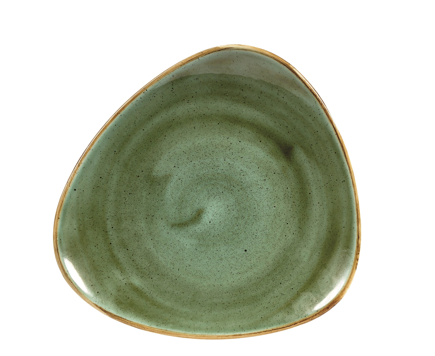 StoneCast Samphire Green Triangle Plate 19.2 cm