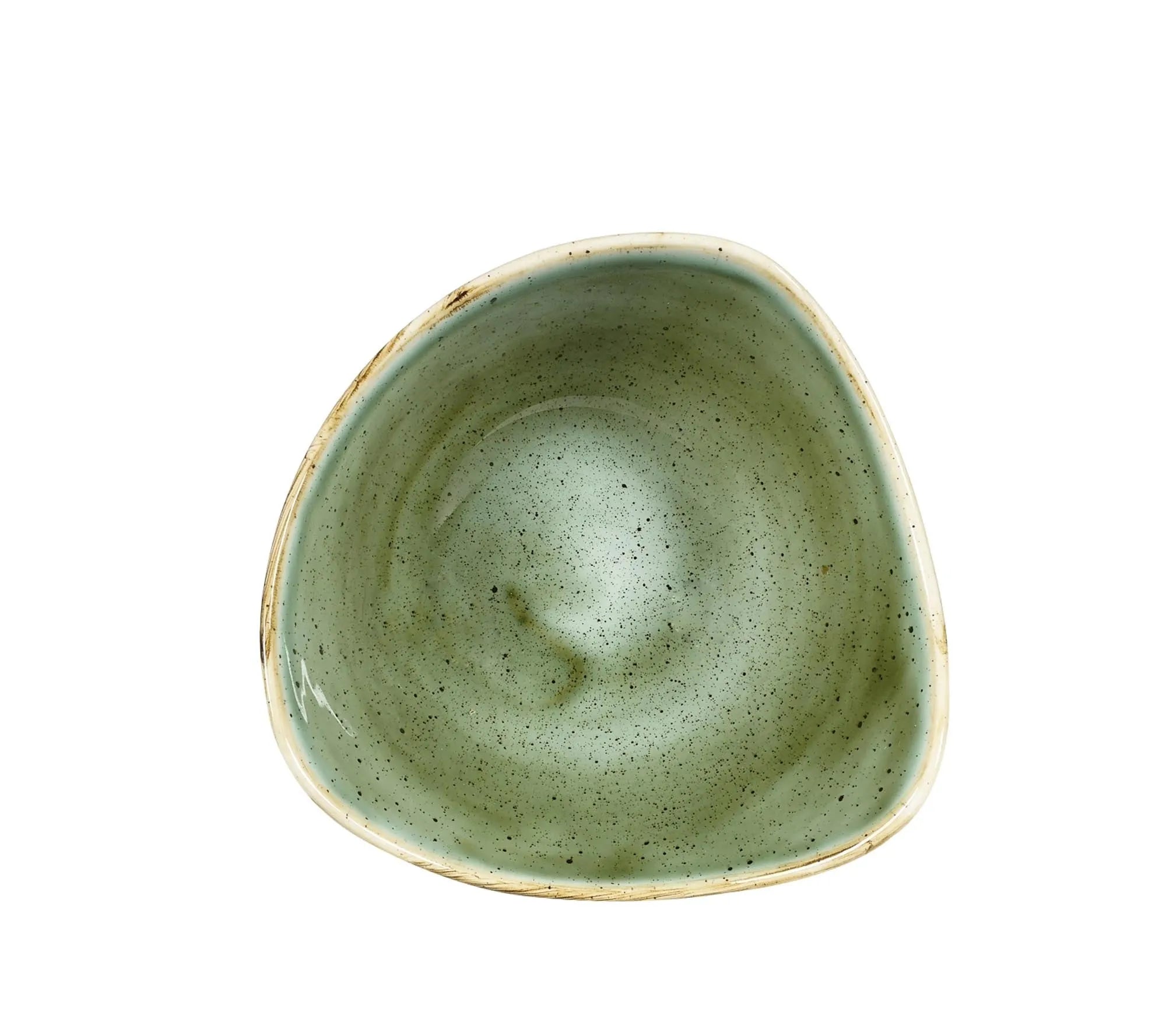 Die Stonecast Samphire Green Triangel Schüssel (15,3 cm, 26 cl) von Churchill vereint handgefertigte Eleganz und langlebiges Porzellan in frischem Grün.