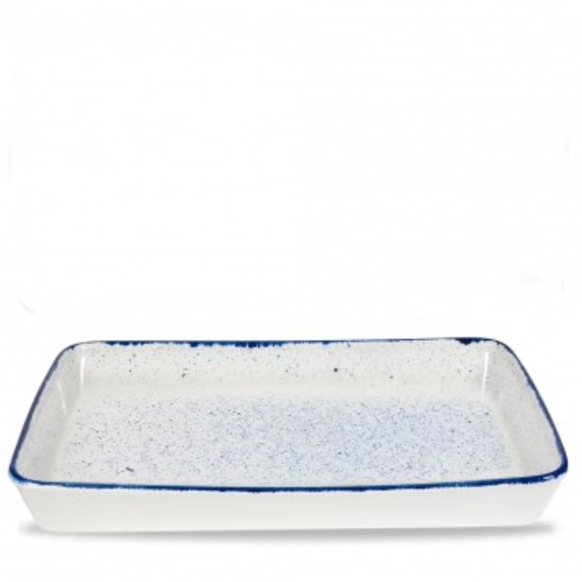 Hochwertige, langlebige Backform (53x32.5x6.2 cm) in Indigo Blue, ideal für Kuchen, Aufläufe & Quiches. Kratzfest & pflegeleicht.