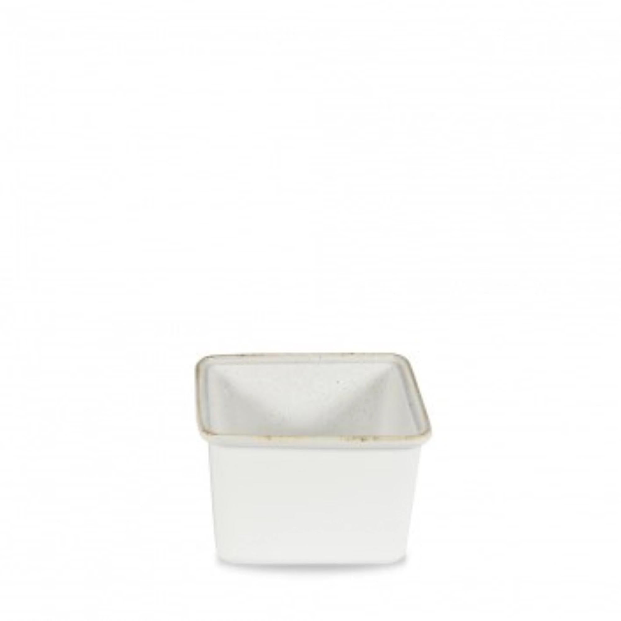 Elegante, robuste Stoneware-Auflaufform von Churchill in Barley White, 18x19.4x11.5 cm, hitzebeständig, spülmaschinenfest.