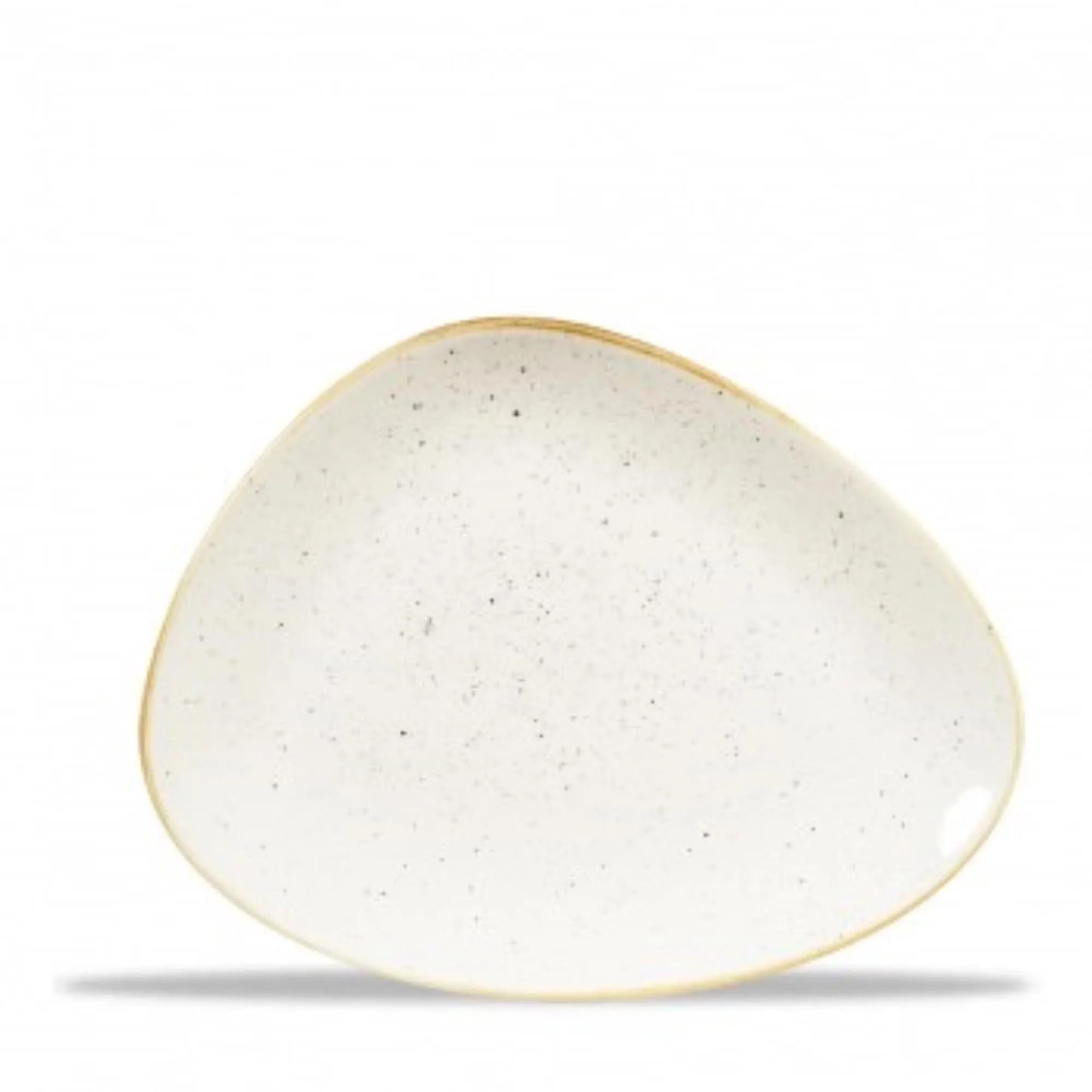 Elegante Dreiecksplatte aus robuster Stoneware, ideal für kreative Speisenpräsentation. Spülmaschinenfest, mikrowellengeeignet.