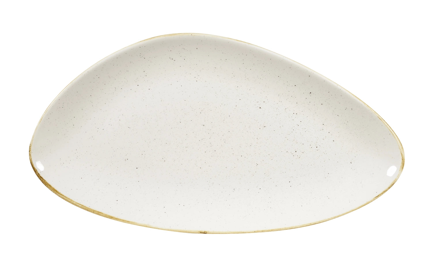 Stonecast Barley White Triangel Platte 35.5x18.8cm in Weiss präsentiert im Onlineshop von KAQTU Design AG. Teller ist von Churchill