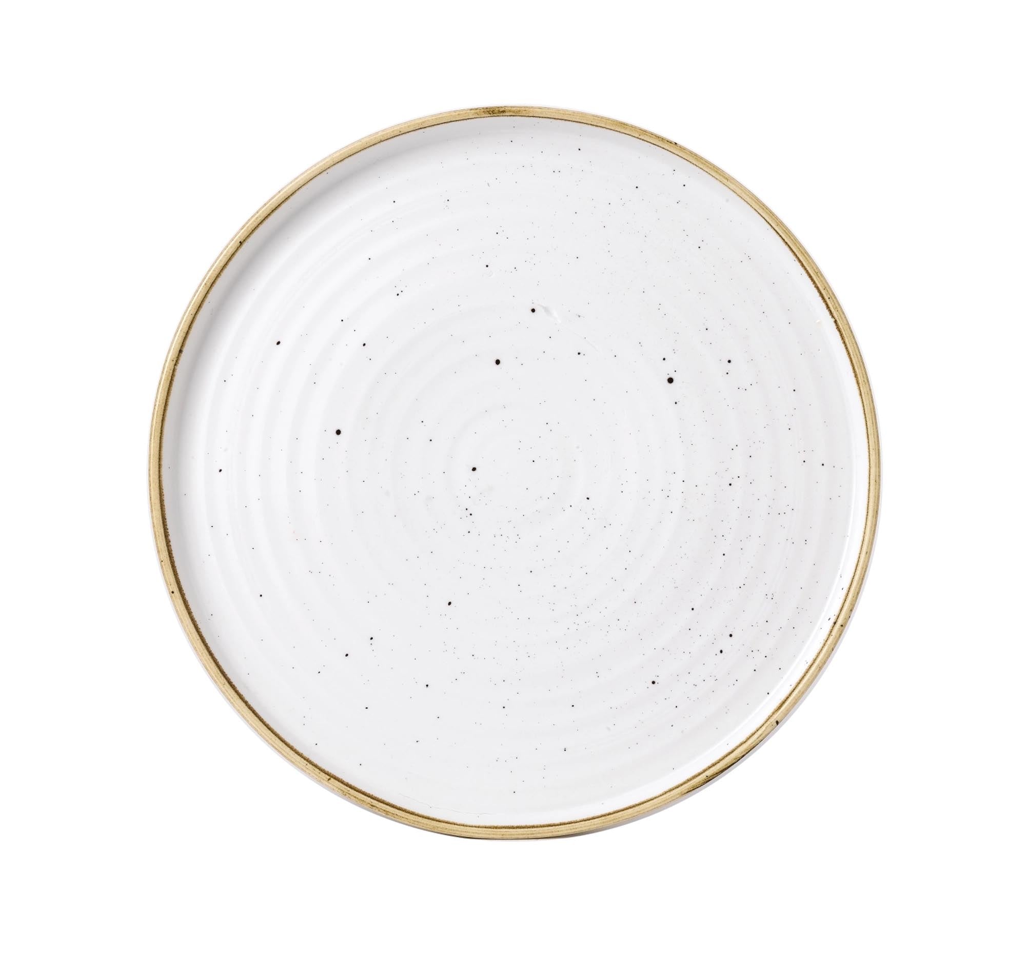 Der Stonecast Barley White Walled Teller von Churchill, 27,5 cm, vereint stilvolle Ästhetik und Funktionalität. Perfekt für Gastronomie und Zuhause.