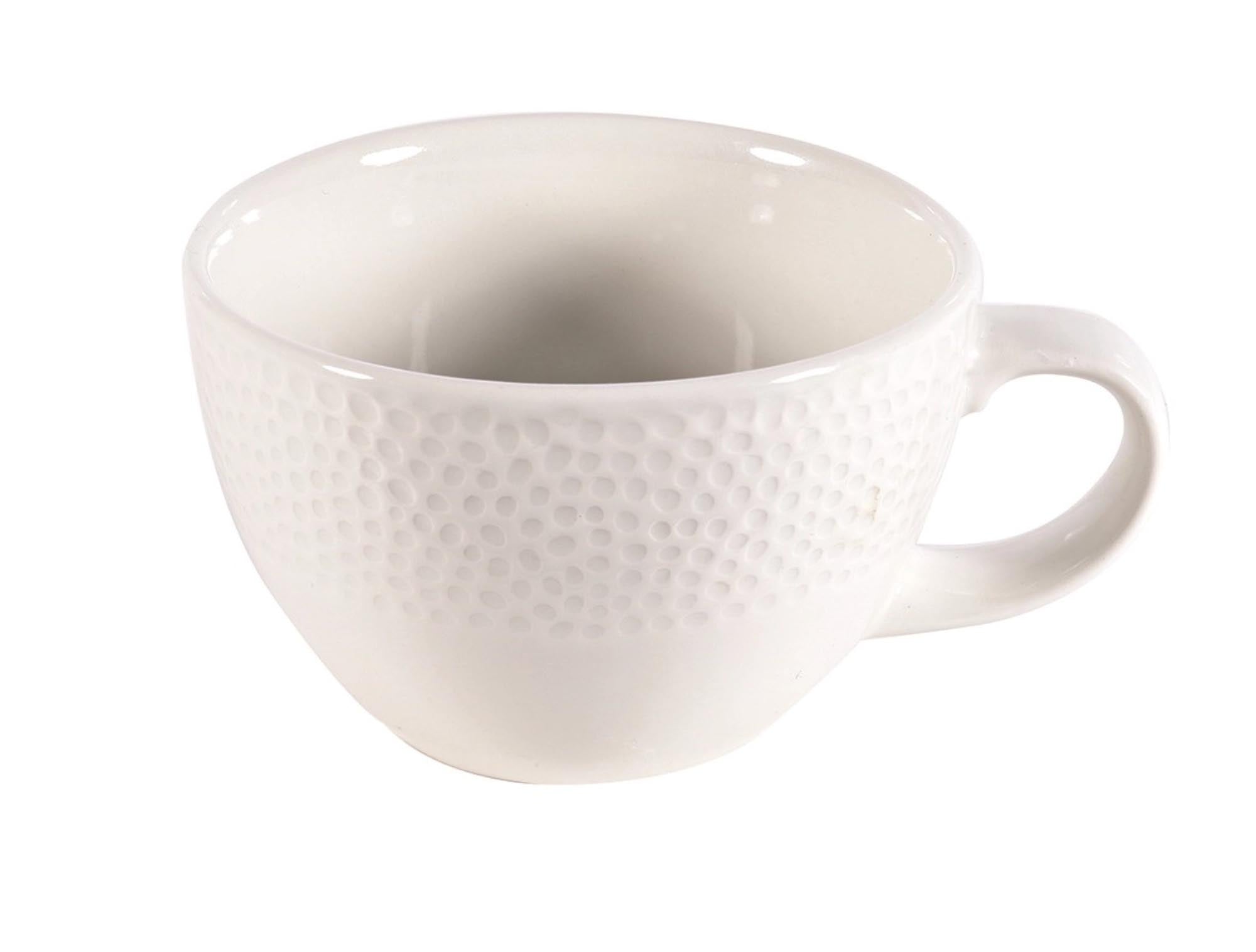 Die Isla White Kaffeetasse 34cl von Churchill: Elegantes Porzellan, hervorragende Wärmeisolierung, spülmaschinenfest, ideal für Kaffeegenuss.