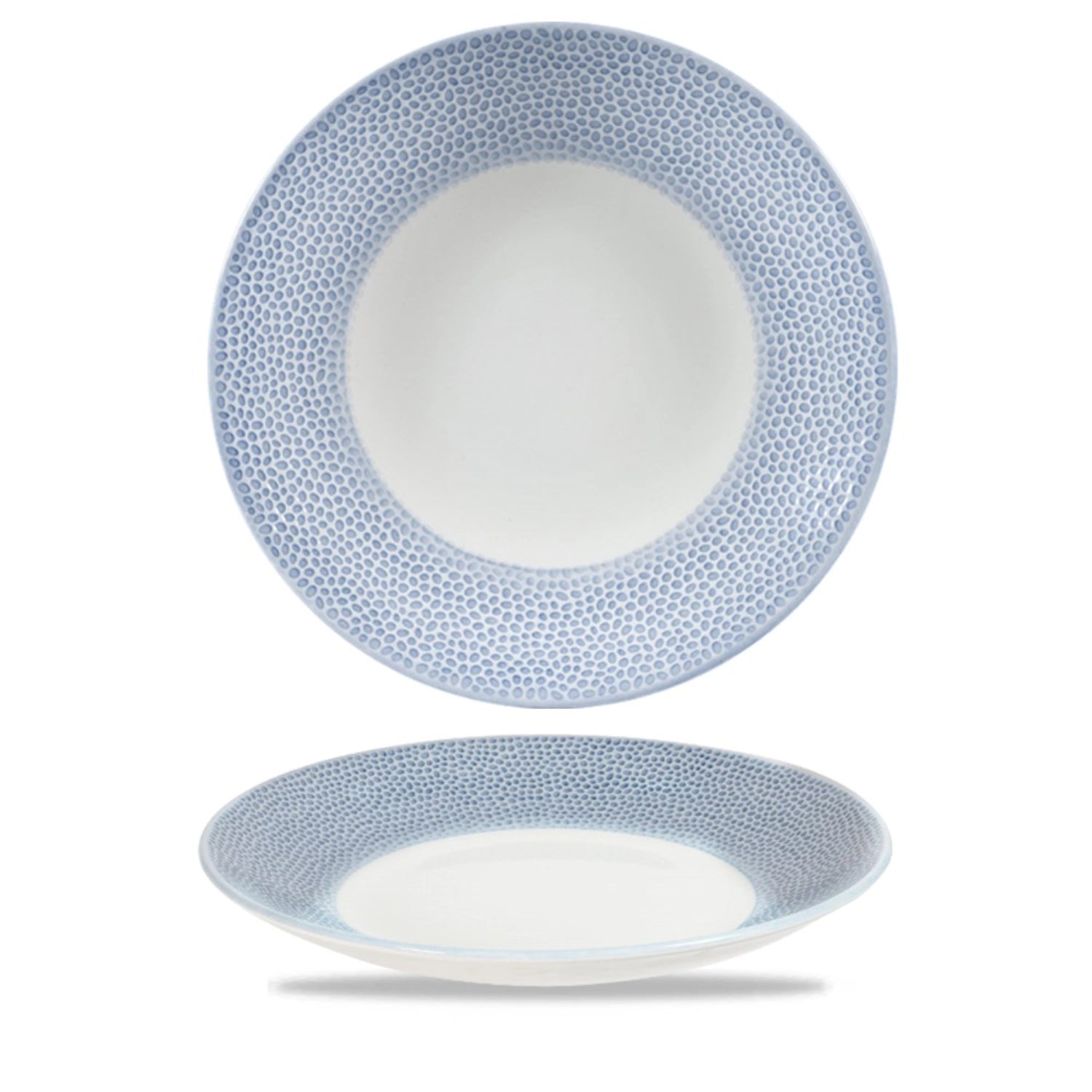 Isla Ocean Blue Coupe plate deep 28.1cm
