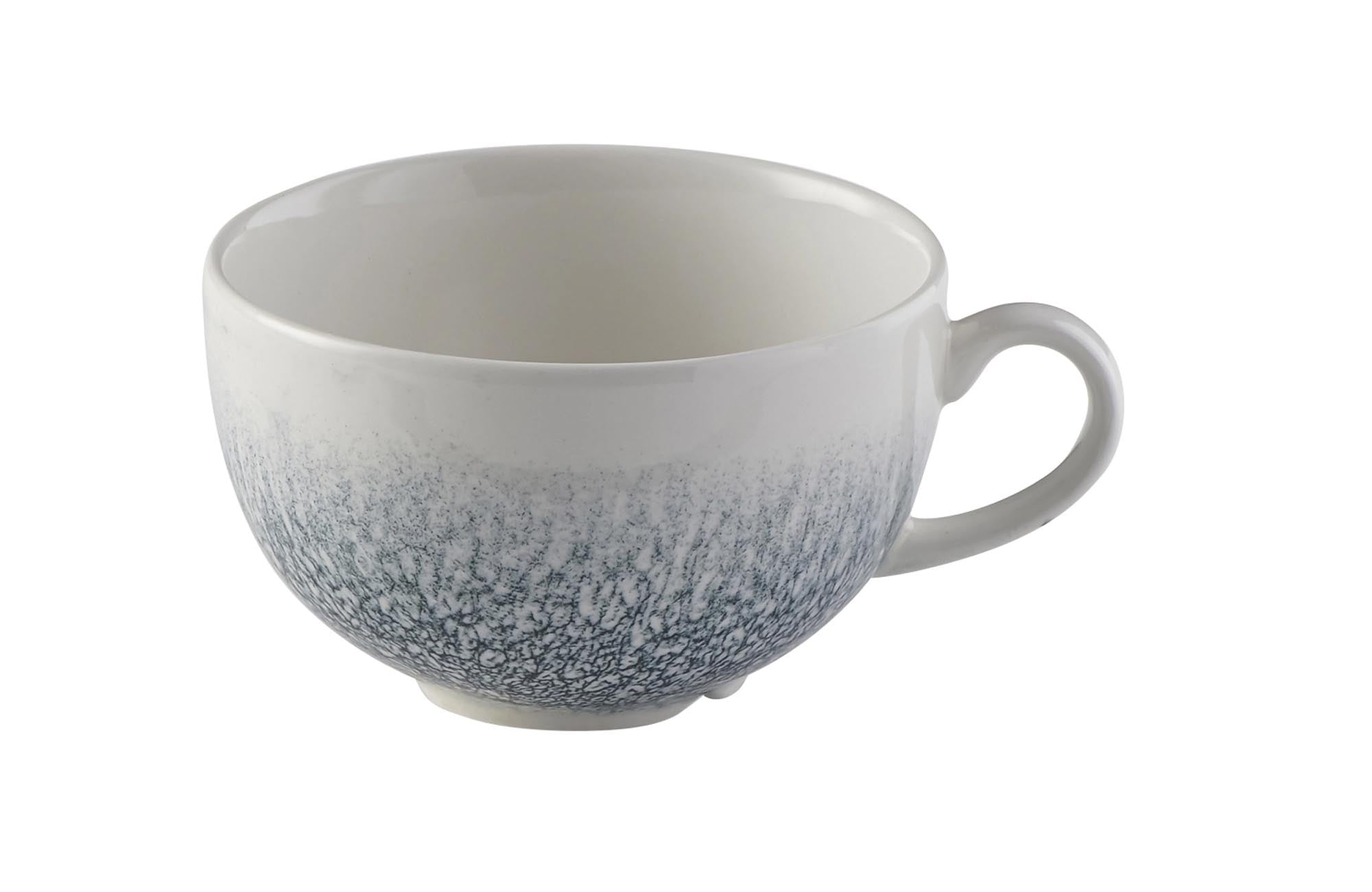 Elegante Porzellantasse in Topaz Blue, 34cl, 6,5cm hoch. Ideal für Kaffee, Tee, heiße Schokolade. Spülmaschinenfest, mikrowellengeeignet.