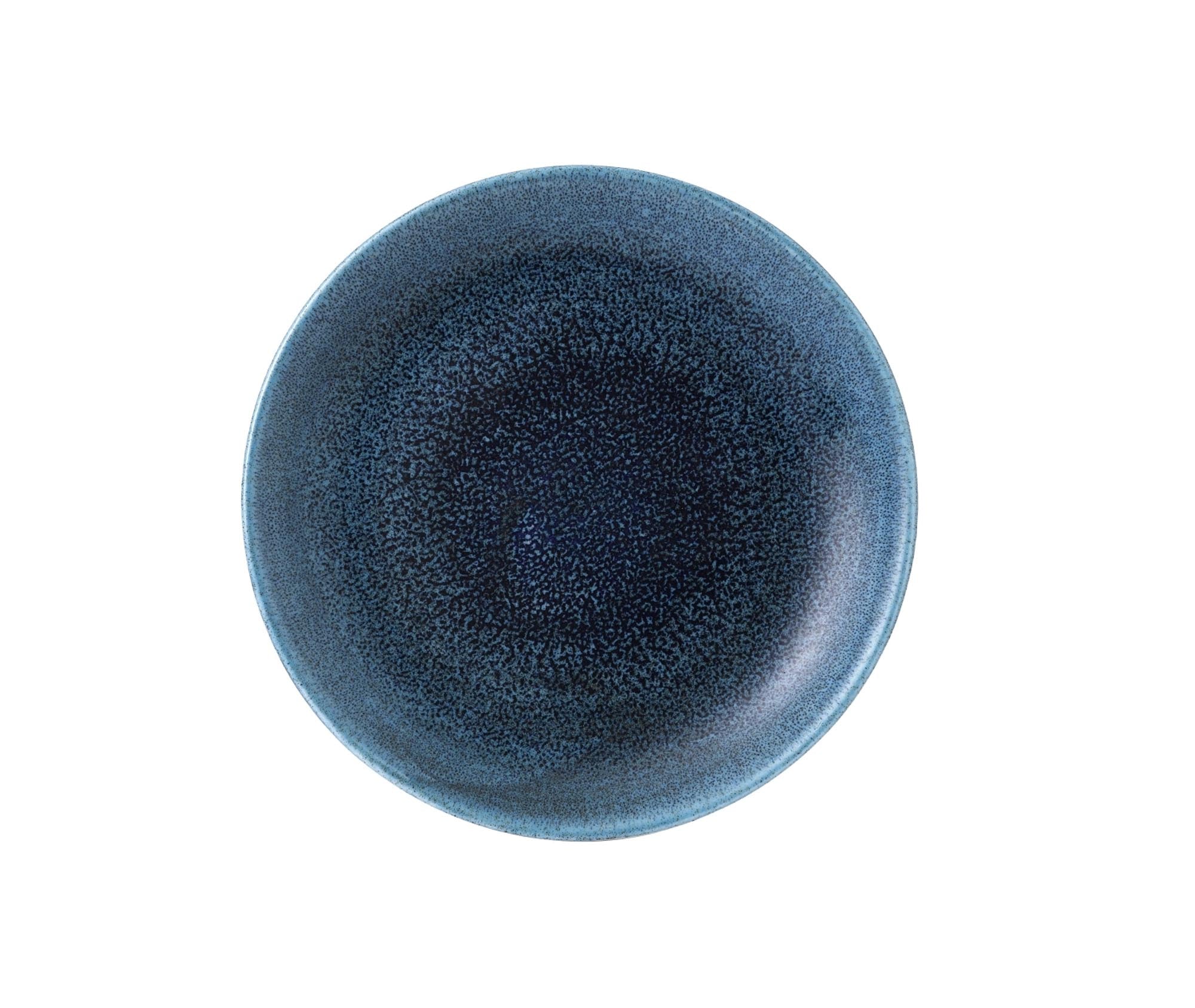 Eleganter 16.5cm Porzellanteller von Churchill, inspiriert von Wasserwellen, ideal für Vorspeisen und Desserts. Spülmaschinenfest.