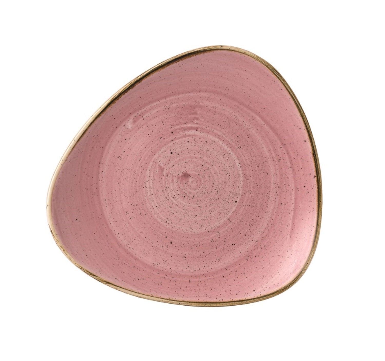 Stonecast Petal Pink Triangel Teller flach 22.9cm - KAQTU Design