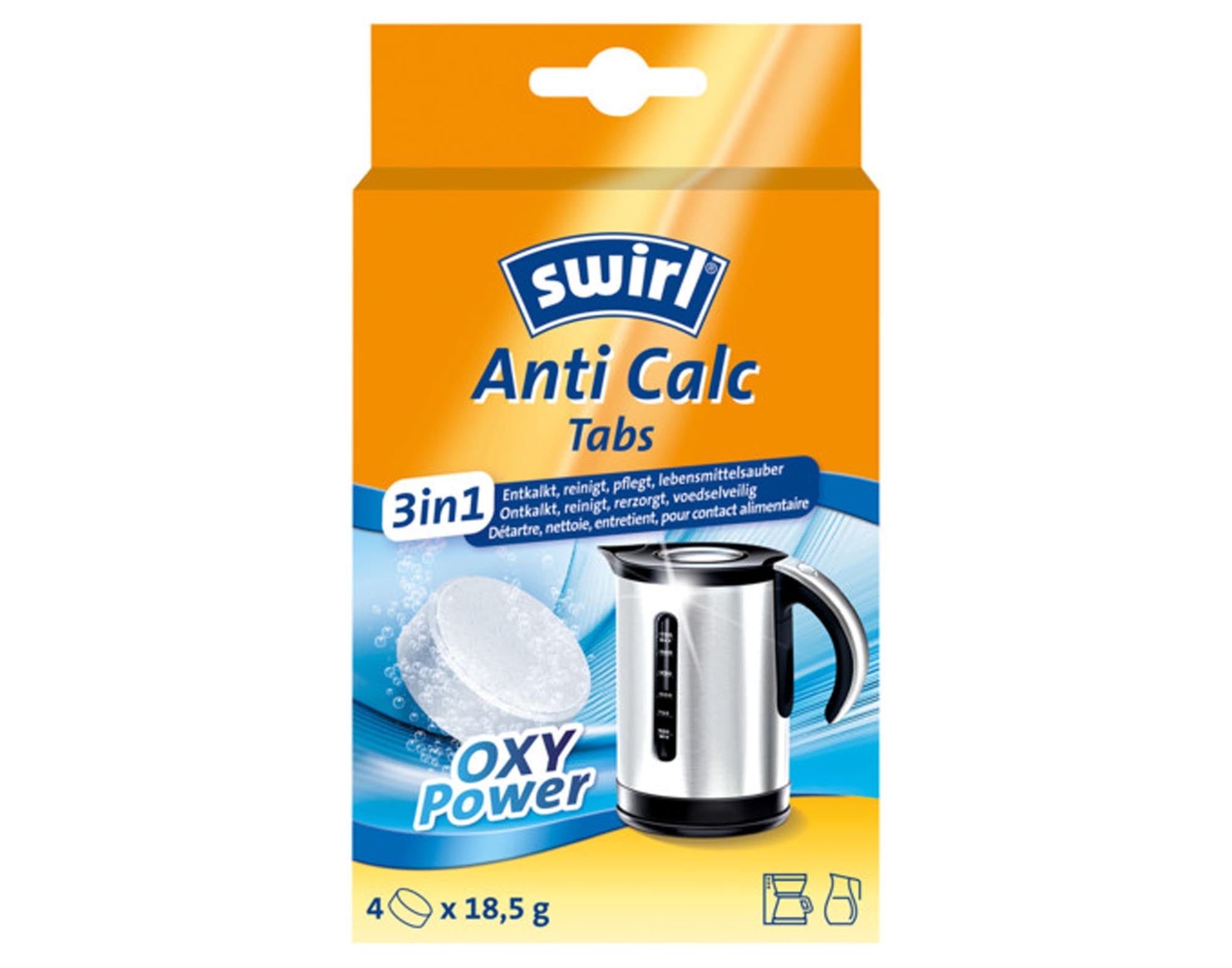 SWIRL Entkalker Anti Calc Tabs 4 Stück in  präsentiert im Onlineshop von KAQTU Design AG. Reinigungsmittel ist von SWIRL