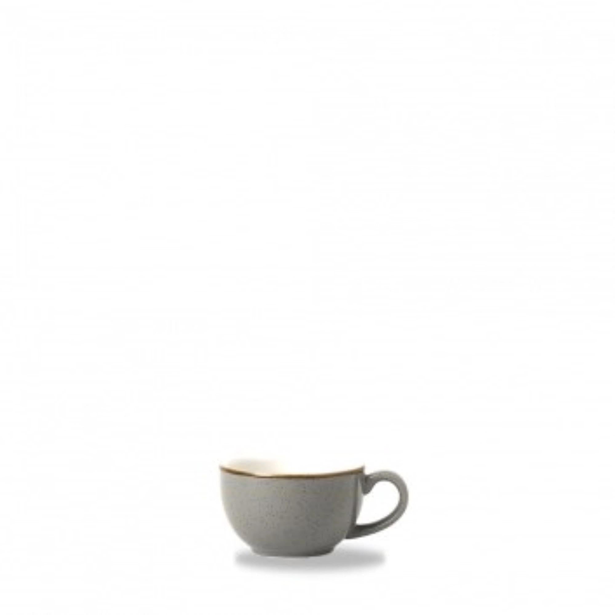 Elegante 17cl Stonecast Peppercorn Grey Tasse von Churchill: robust, stilvoll, spülmaschinenfest, ideal für Kaffee & Tee.