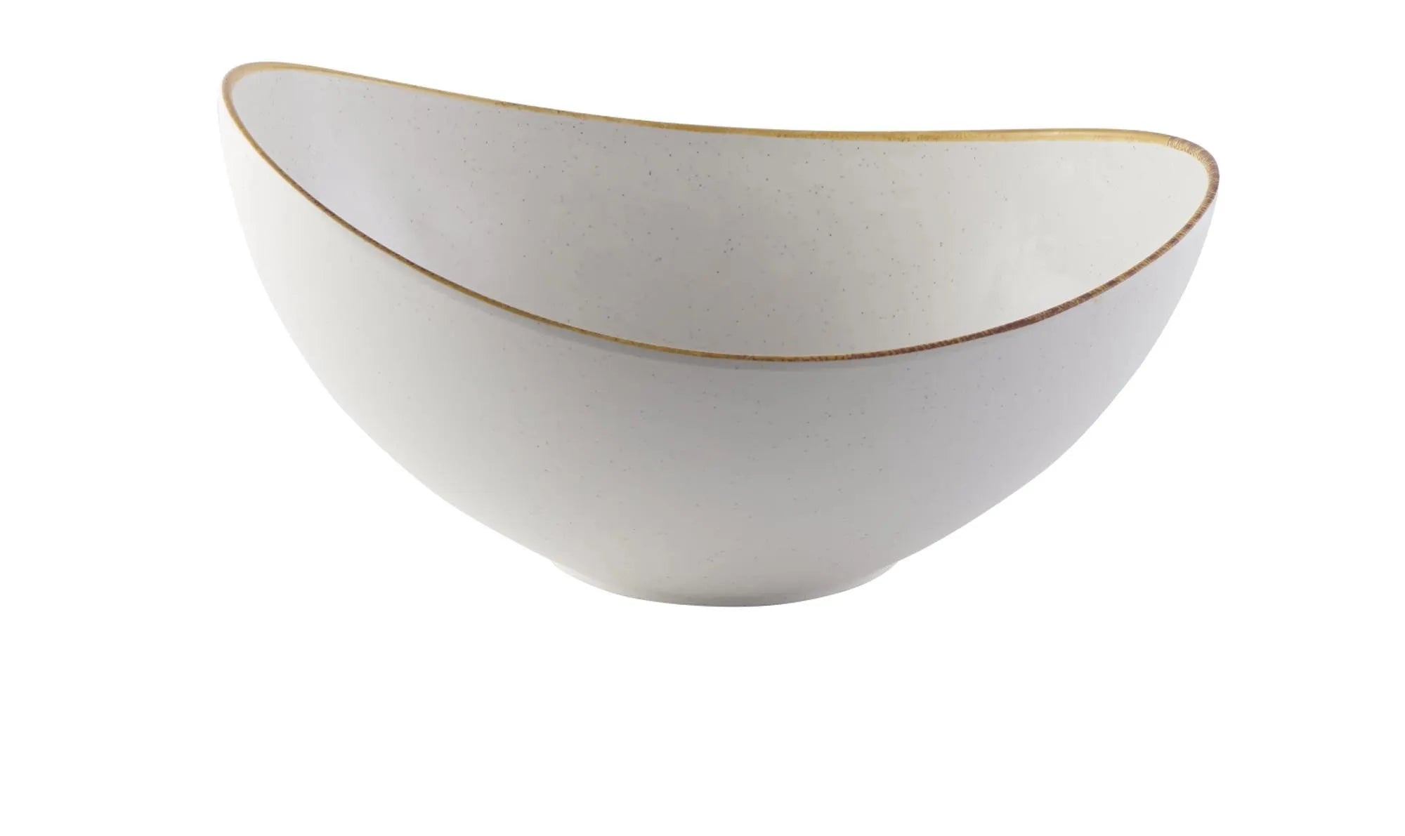 Elegante, langlebige Buffet-Schüssel aus Melamin in Barley White, ideal für stilvolle Präsentationen bei Veranstaltungen.