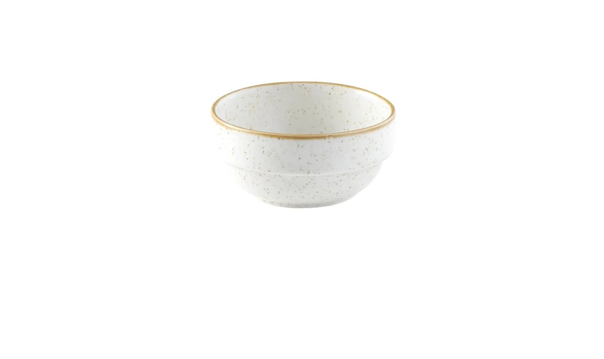 Elegante, stapelbare Porzellanschüssel (36cl) von Churchill, ideal für Vorspeisen, Beilagen & Desserts. Spülmaschinenfest & mikrowellengeeignet.
