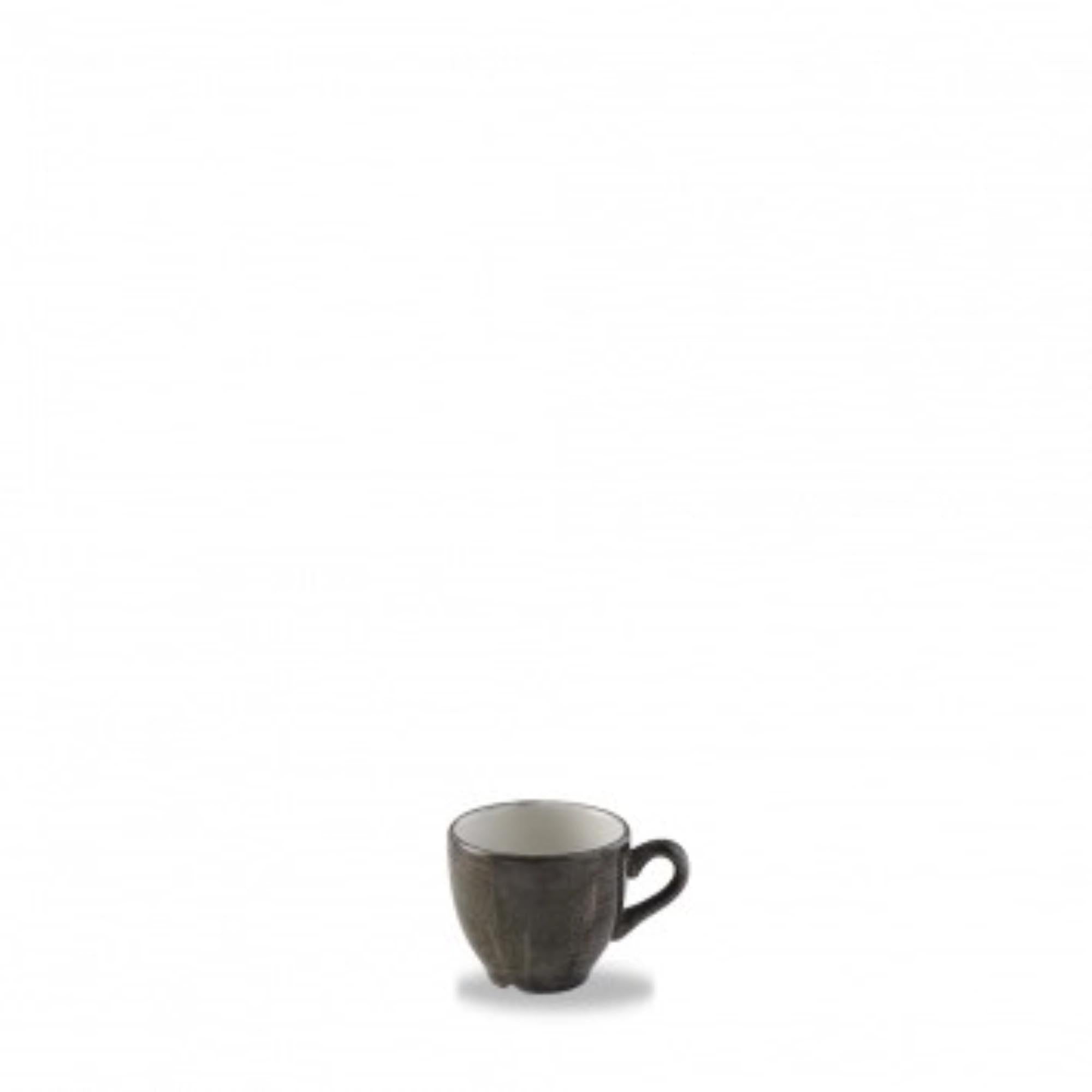 Rustikale Espressotasse aus Porzellan, 10cl, mit handgefertigter Glasur. Ideal für stilvollen Kaffeegenuss.