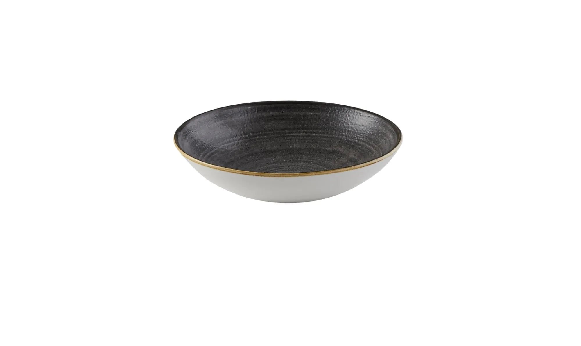 Stilvolle 18,2 cm Schale in Raw Black für modernes Tischambiente.