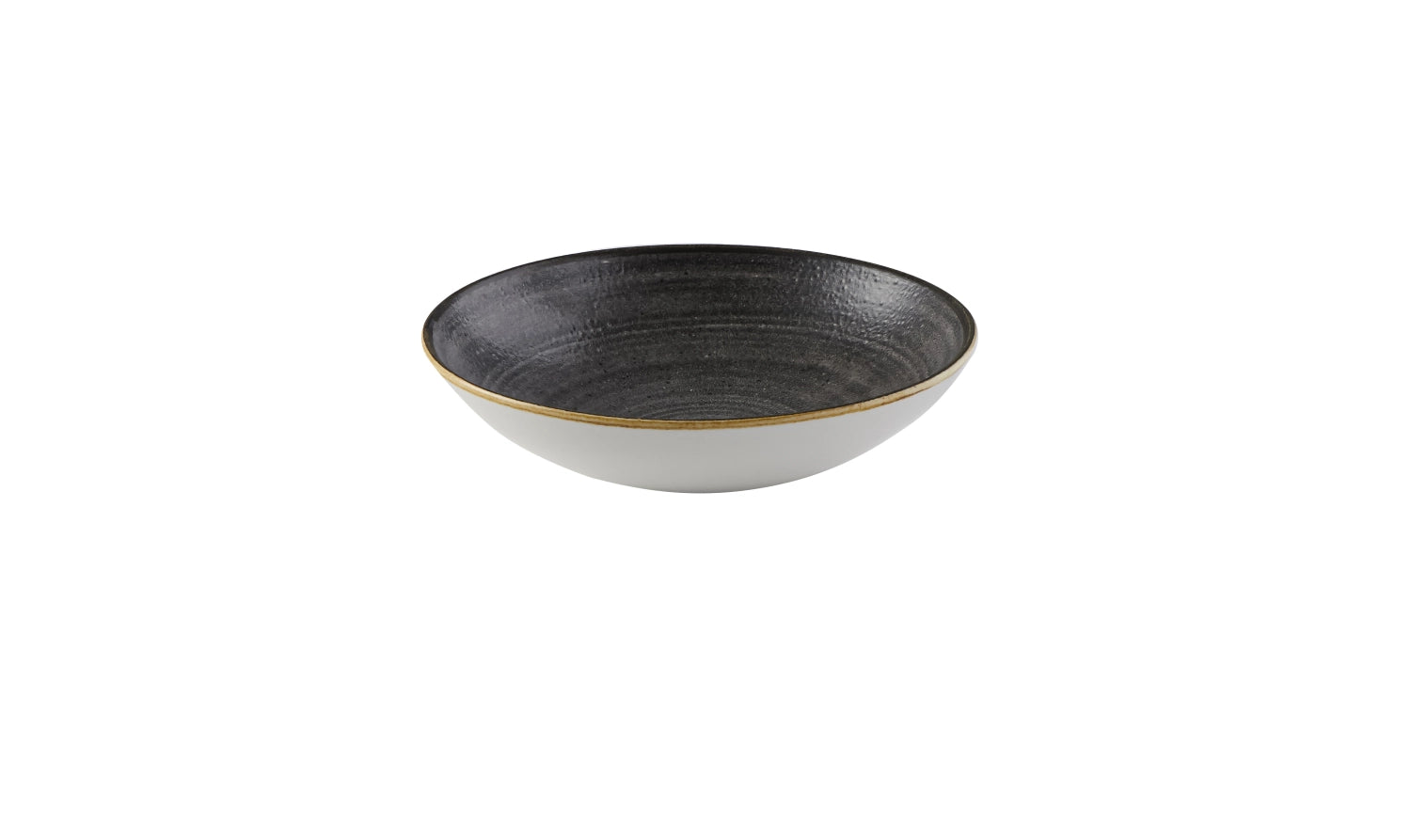 Stonecast Raw Black Coupe Bowl 18.2cm