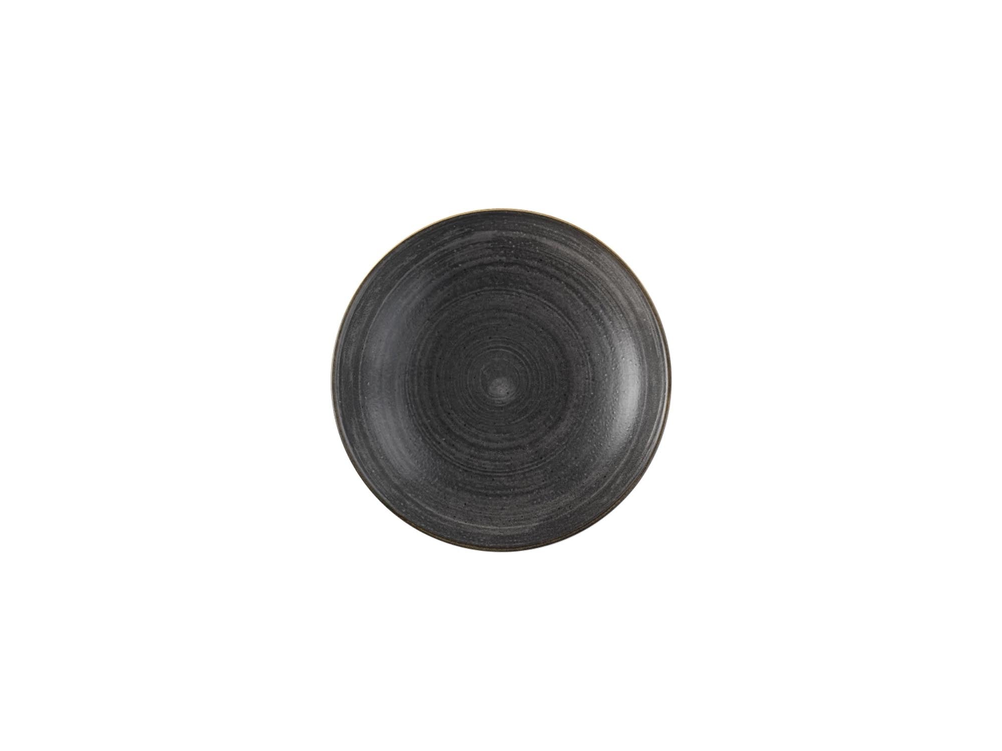 Stonecast Raw Black Coupe plate deep 24.8cm