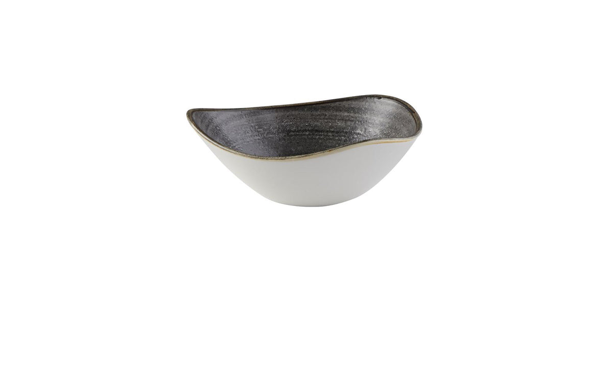 Stonecast Raw Black Triangel Teller tief 18.5cm in Schwarz präsentiert im Onlineshop von KAQTU Design AG. Teller ist von Churchill