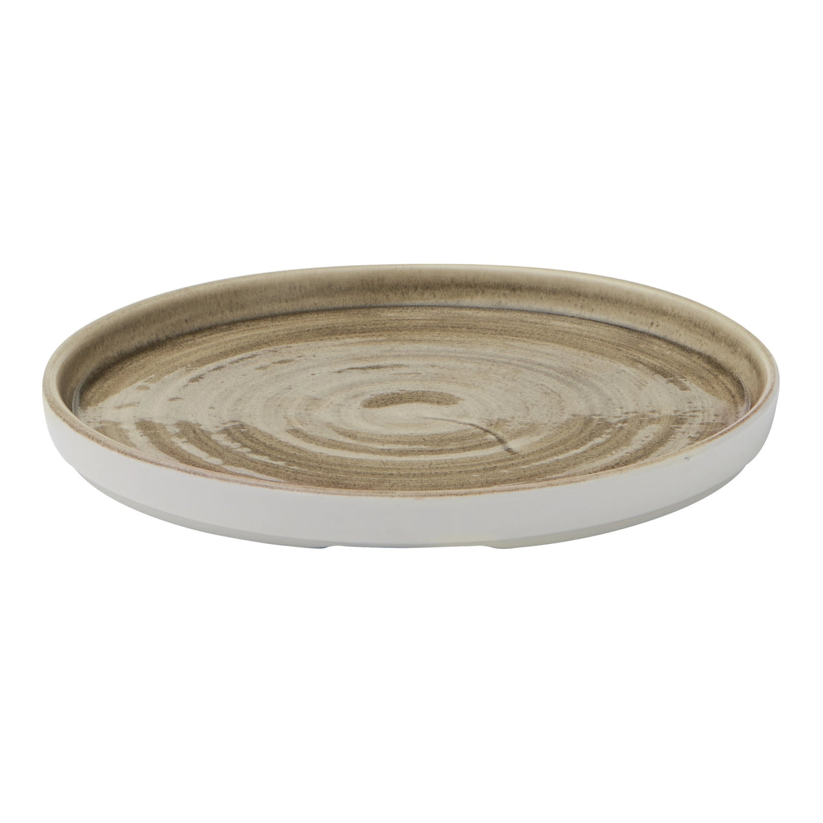 Stonecast Patina Antique taupe Walled Teller 21cm, H2cm in Braun präsentiert im Onlineshop von KAQTU Design AG. Teller ist von Churchill